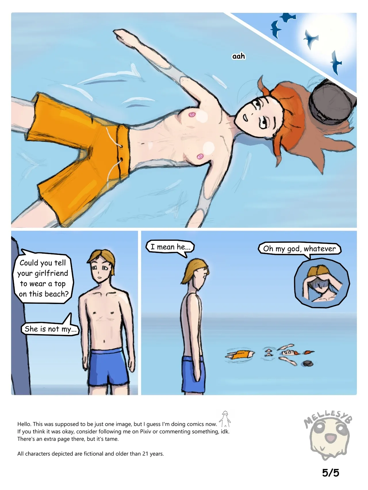 The girl who doesn't want to wear tops page 5 full