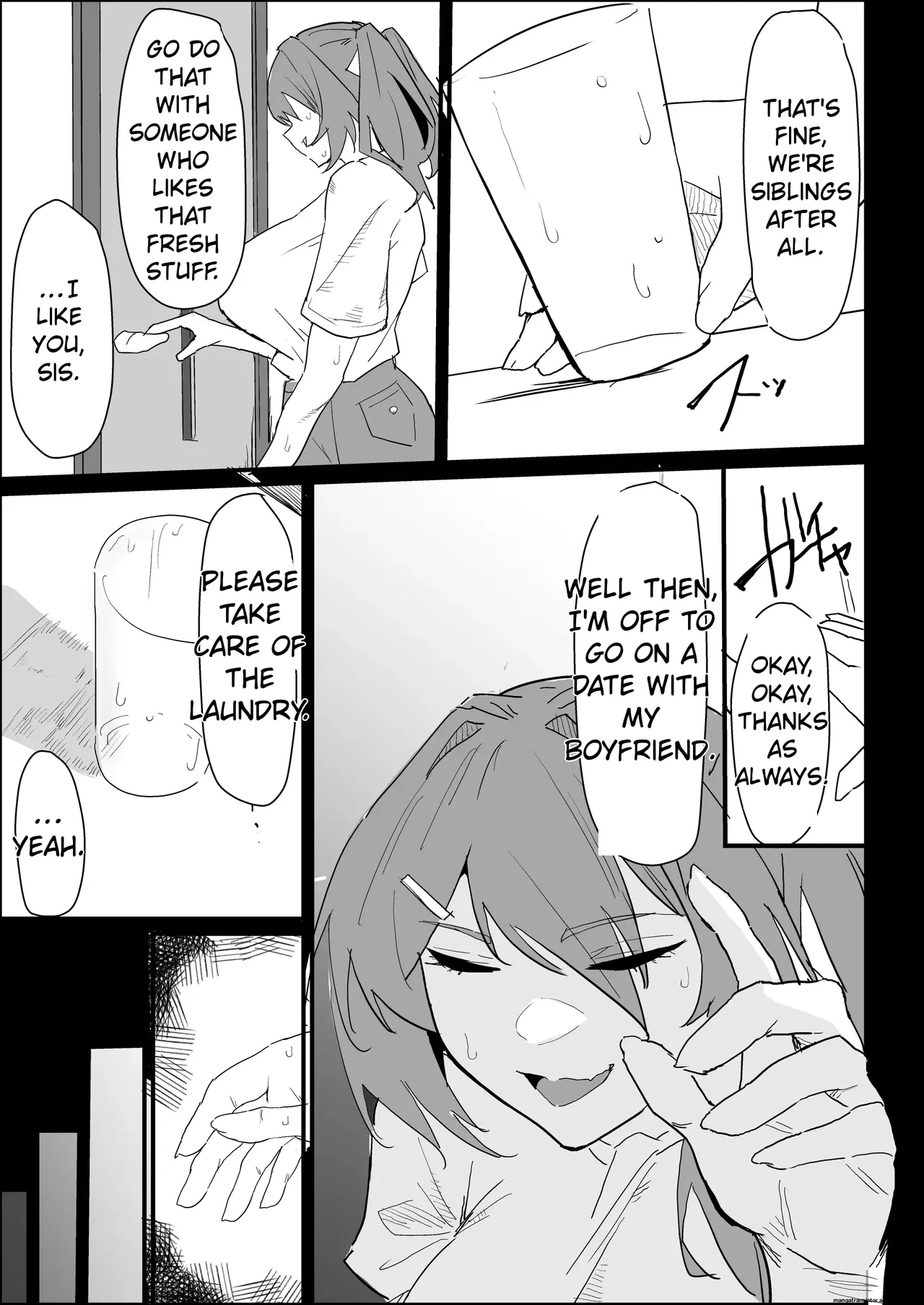 My busty older sister, who has a boyfriend, reluctantly helps me out. page 5 full