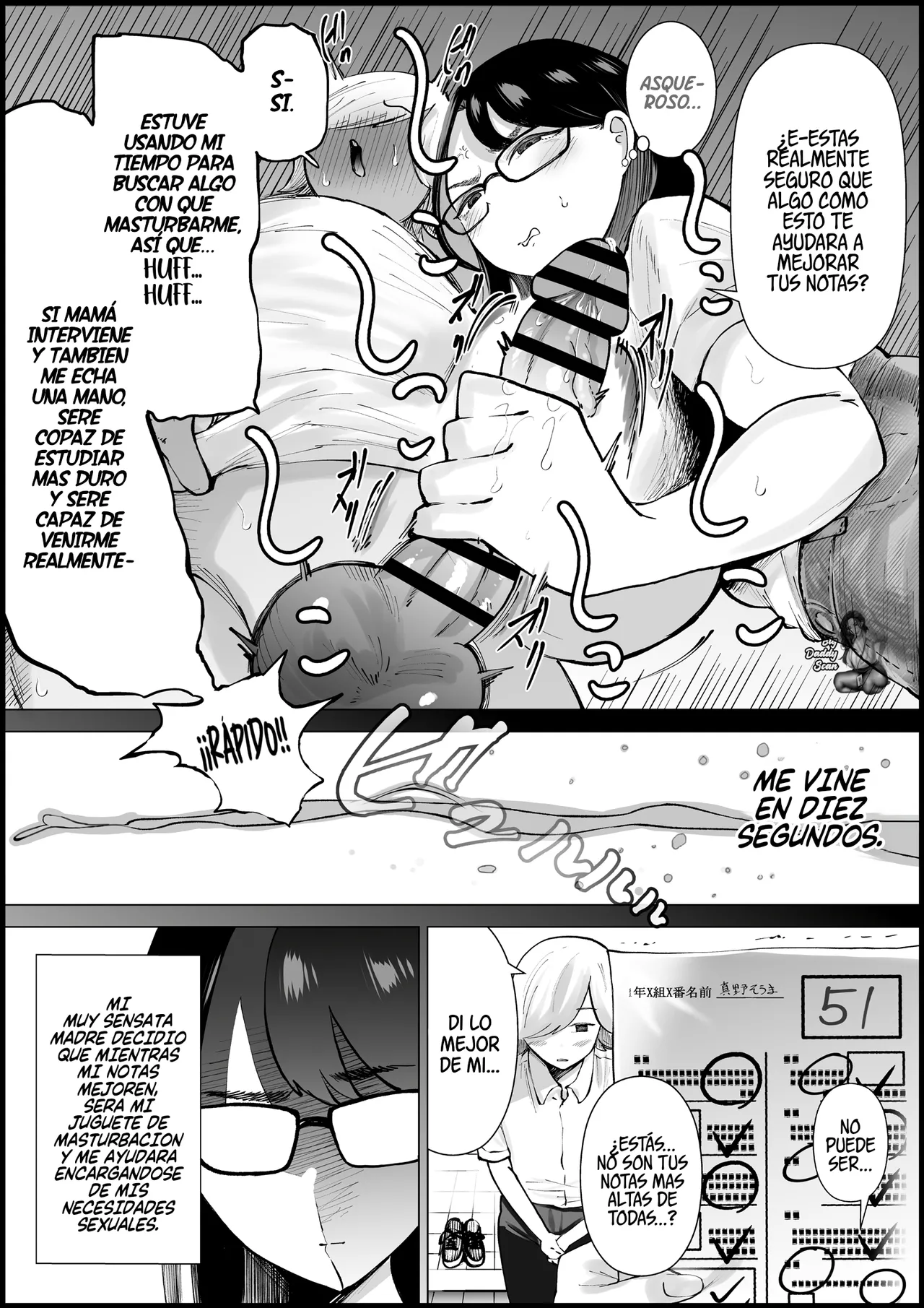 Tesuto no Tensuu ga Agaru Nara Ona Ho Ni Mo Natte Kureru Gouri Teki Na o Kaa-san｜Mi Madre Que Es Tan Logica Que Incluso Estaría Dispuesta A Convertirse En Mi Juguete Sexual Si Eso Significara Que Mejoraran Mis Notas page 6 full