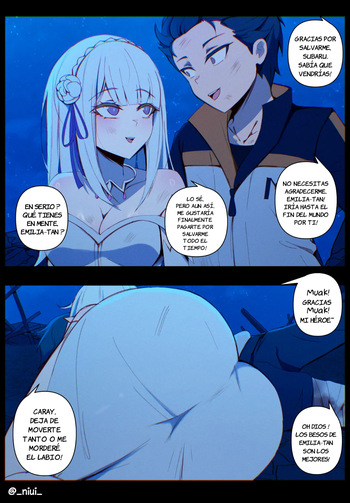 [Niui] Emilia-tan x Subaru (Re׃Zero kara Hajimeru Isekai Seikatsu) [Spanish] [JFairy Traslate] cover