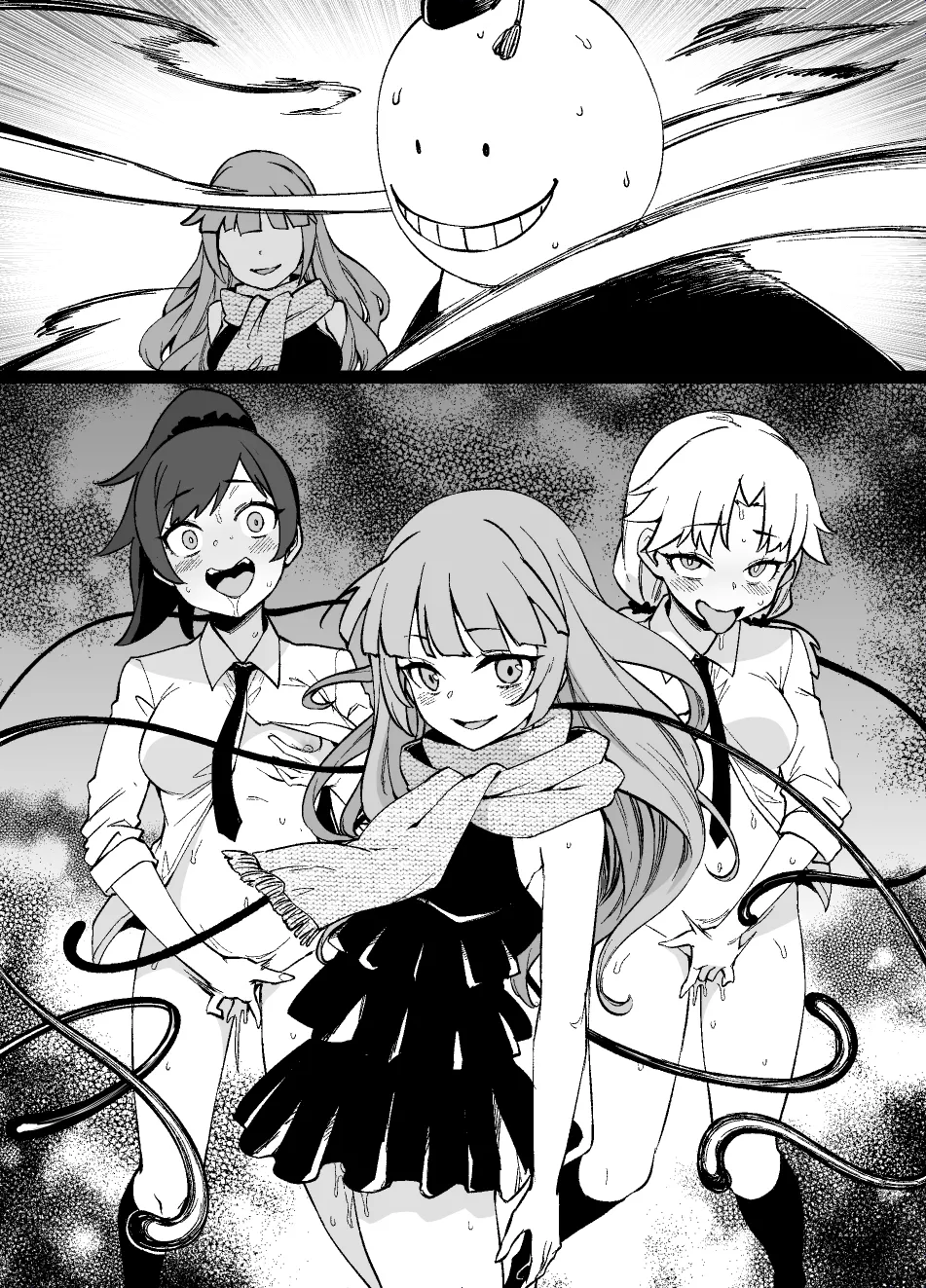 Assassination Classroom MC – Kayano & Hayami & Yada: Pleasure Tentacles Infiltrate the Cells page 8 full