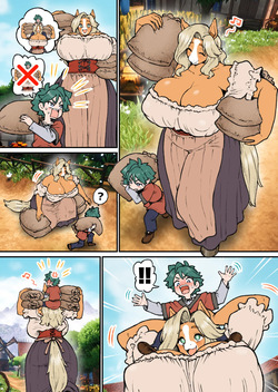 The horse lady and the boy