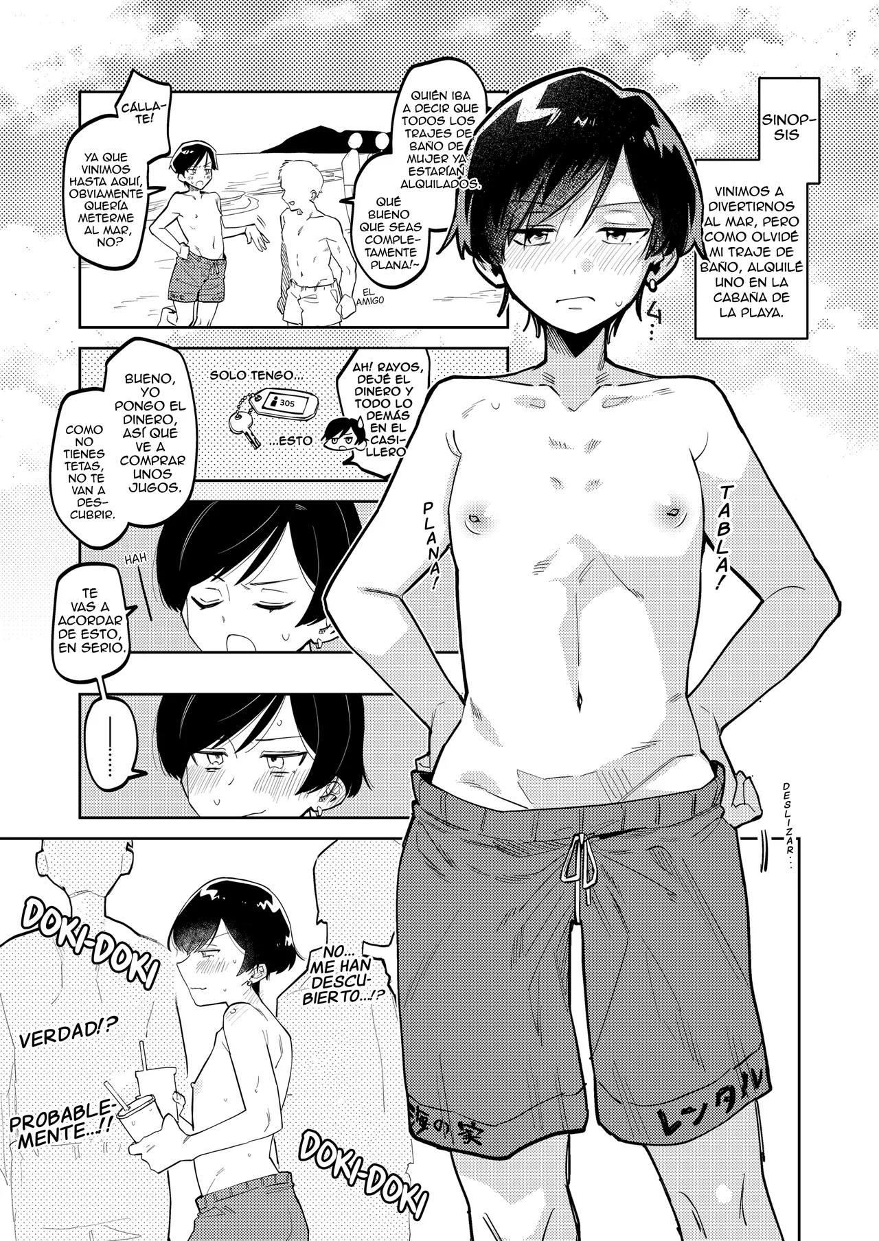 El Desafío del Traje de Baño Masculino - Partes 1-3 page 1 full