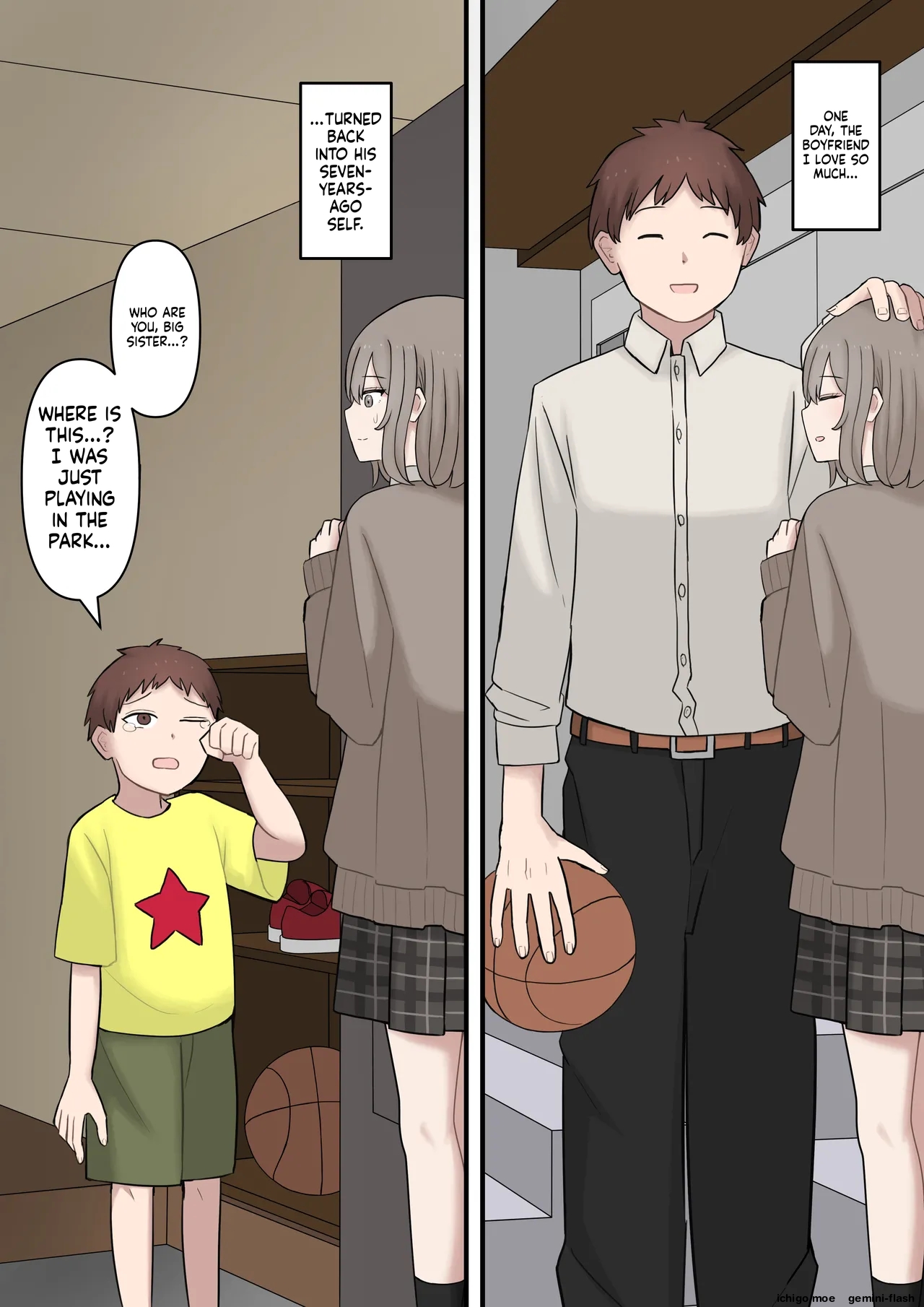 Aru Hi Totsuzen 7-nen Mae no Sugata ni Natta Daisuki na Kare o Seitsuu Sasete Maso ni Otosu Hanashi | The Story of Corrupting and Turning My Beloved Boyfriend—Who Suddenly Reverted to His Appearance from Seven Years Ago—into a Masochist page 2 full