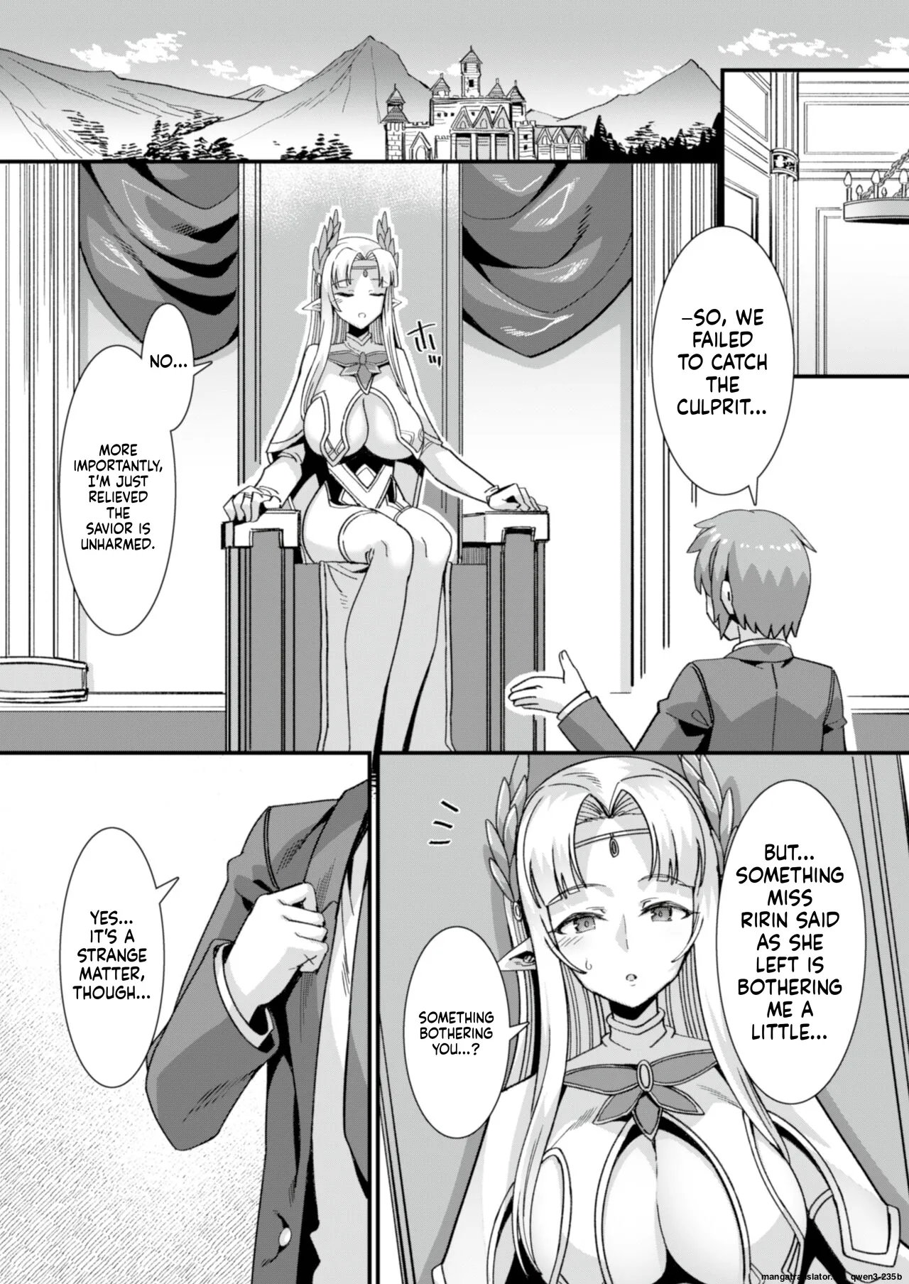 Oujo to Himekishi o Party de Rouraku shite Yotsugi o Tsukutte Boukoku o Sukuu Tame ni Harem Ecchi ~Otoko ga Umarenai Isekai e Shoukan sareta Ore ga Heroine o Ategawarete Kozukuri Ecchi 5~ page 3 full
