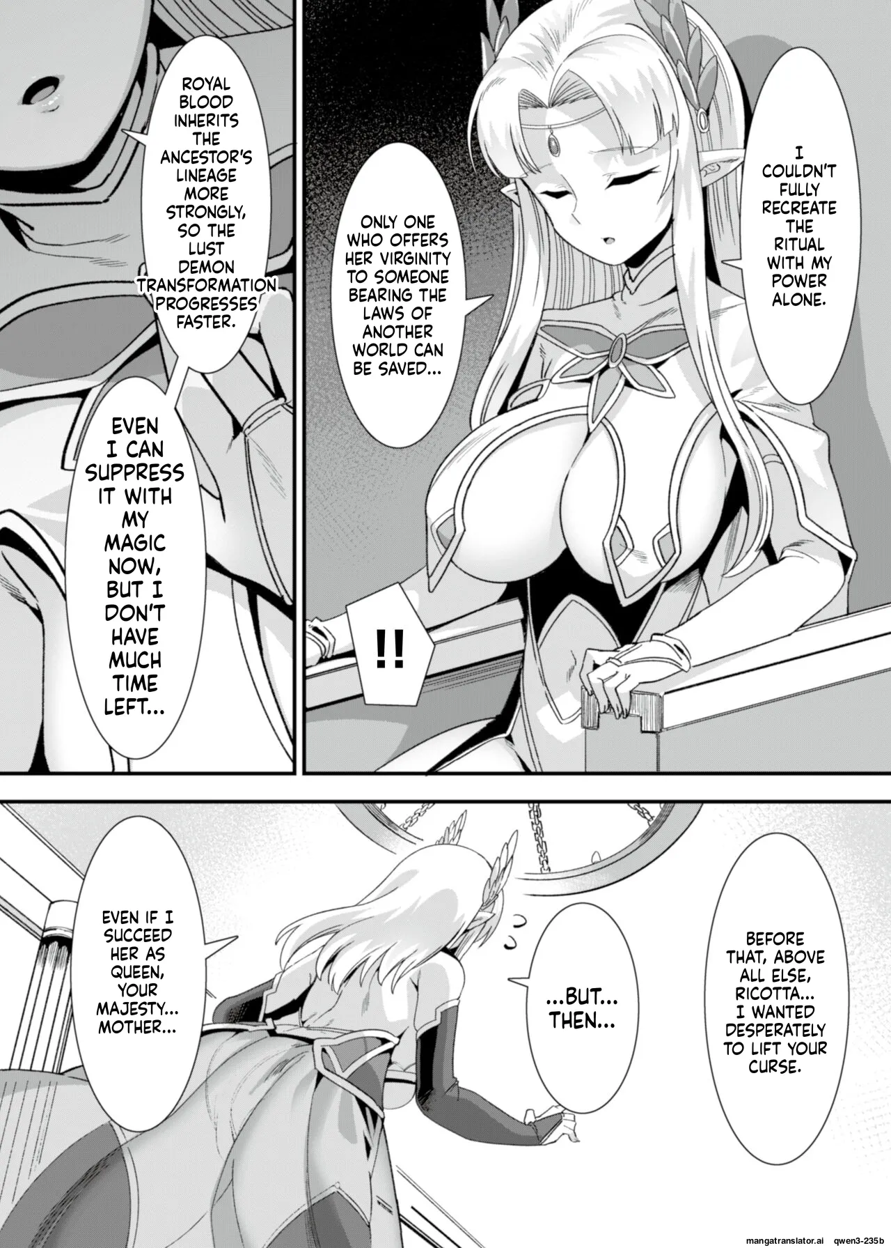 Oujo to Himekishi o Party de Rouraku shite Yotsugi o Tsukutte Boukoku o Sukuu Tame ni Harem Ecchi ~Otoko ga Umarenai Isekai e Shoukan sareta Ore ga Heroine o Ategawarete Kozukuri Ecchi 5~ page 8 full