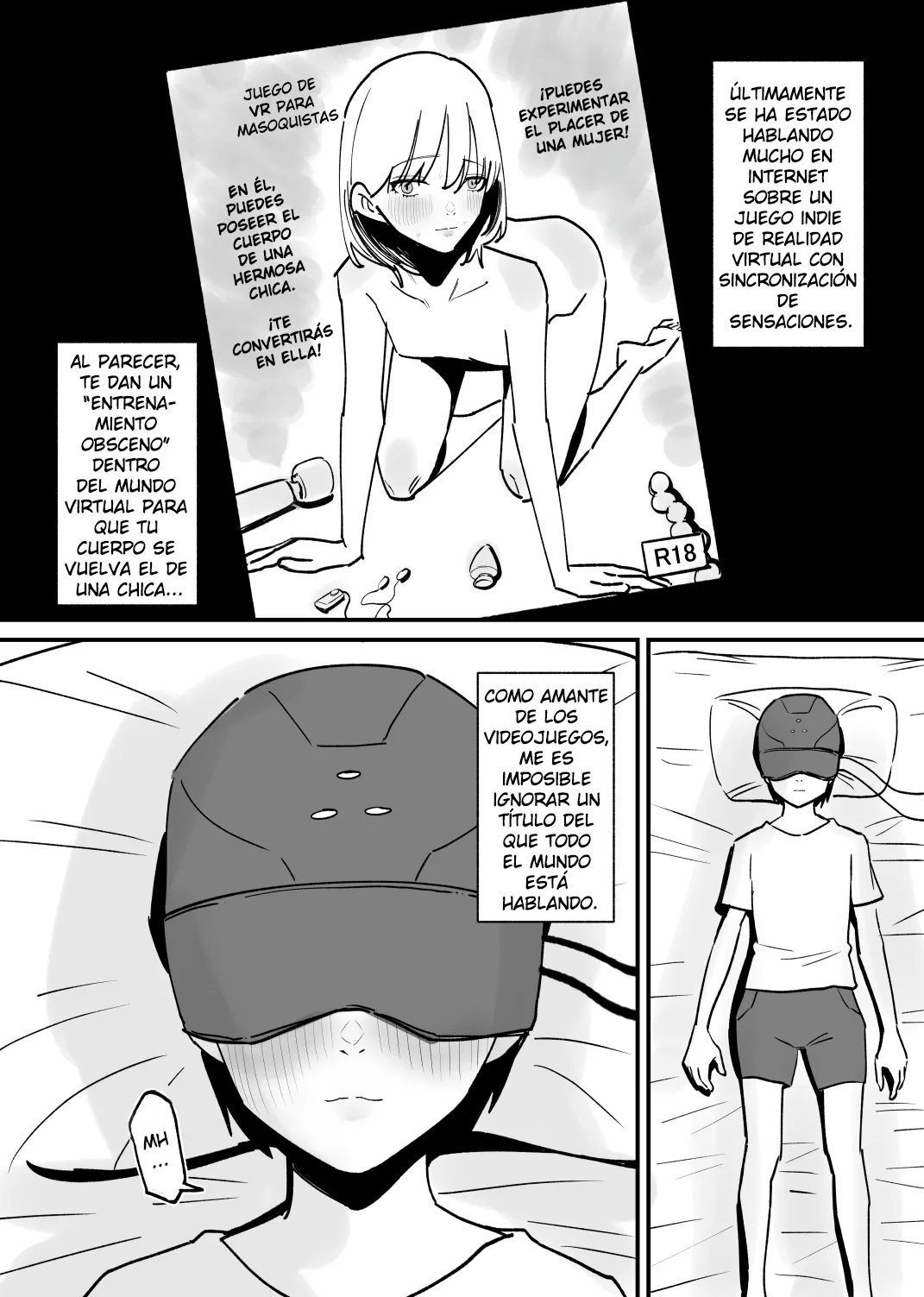 Un Juego Donde Puedes Convertirte en una Chica -Parte 1- Onnanoko ni Nareru Game 1 - Spanish page 2 full