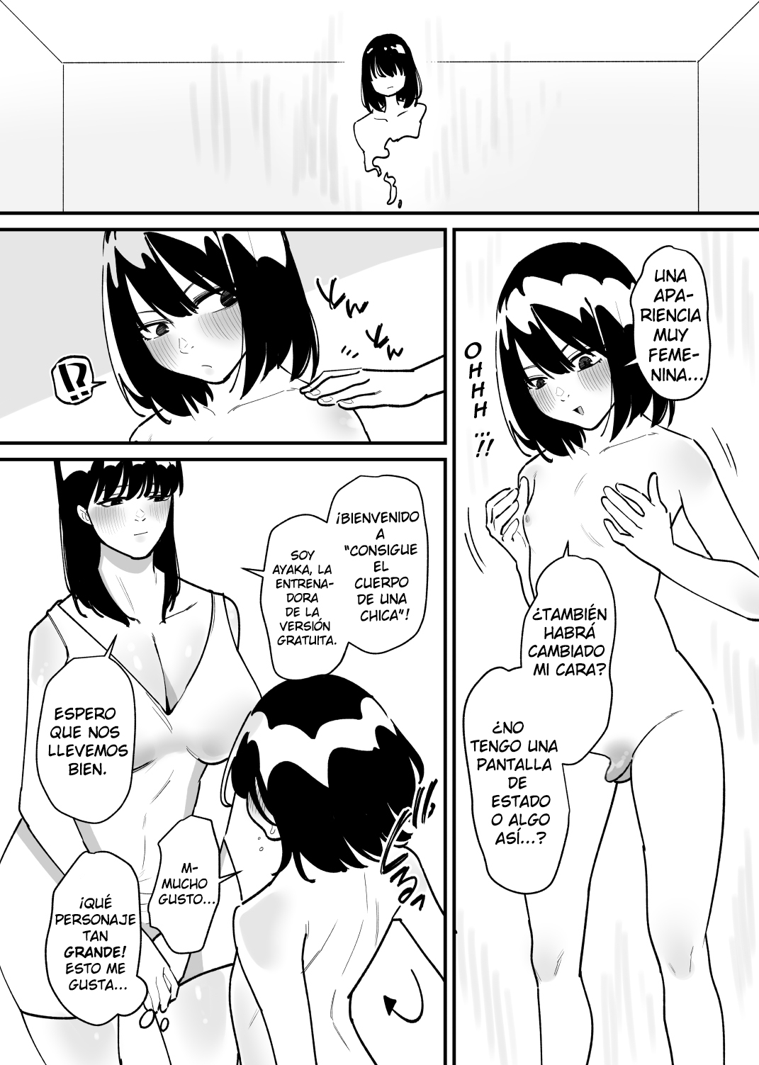Un Juego Donde Puedes Convertirte en una Chica -Parte 1- Onnanoko ni Nareru Game 1 - Spanish page 4 full