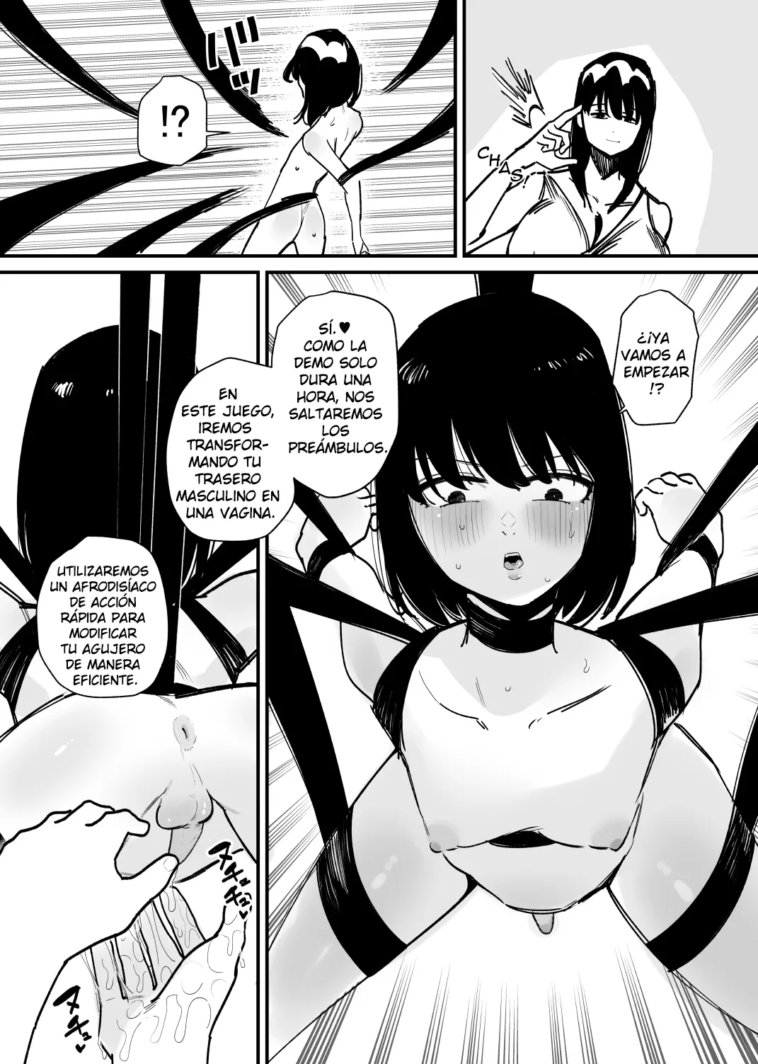 Un Juego Donde Puedes Convertirte en una Chica -Parte 1- Onnanoko ni Nareru Game 1 - Spanish page 5 full