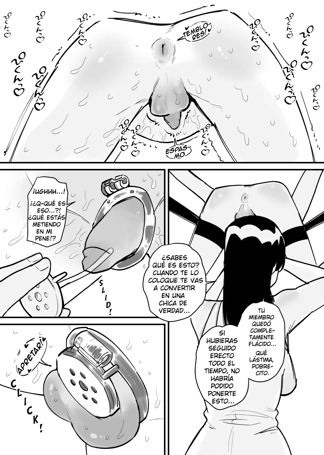 Un Juego Donde Puedes Convertirte en una Chica -Parte 1- Onnanoko ni Nareru Game 1 - Spanish page 9 full