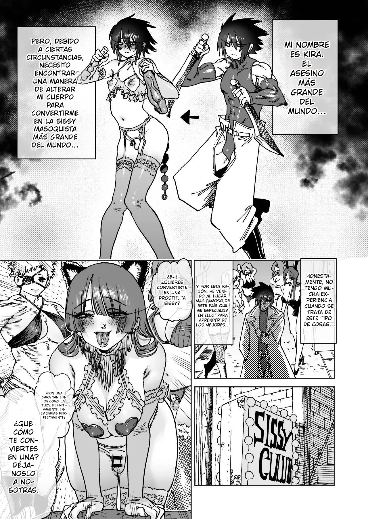 Mesu Ochi Sekai Saikyou no Koroshiya Self Mesu-ka Kaizou  The World's Strongest Assassin Self- Feminization page 7 full