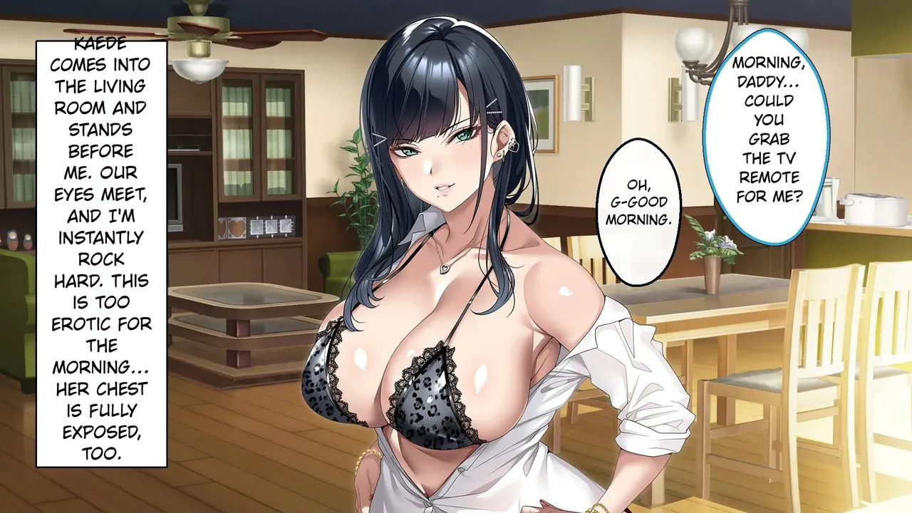 The story of a peerless father impregnating his black-haired gyaru daughter. page 12 full