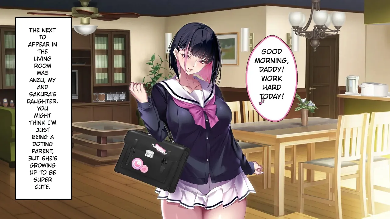 The story of a peerless father impregnating his black-haired gyaru daughter. page 7 full