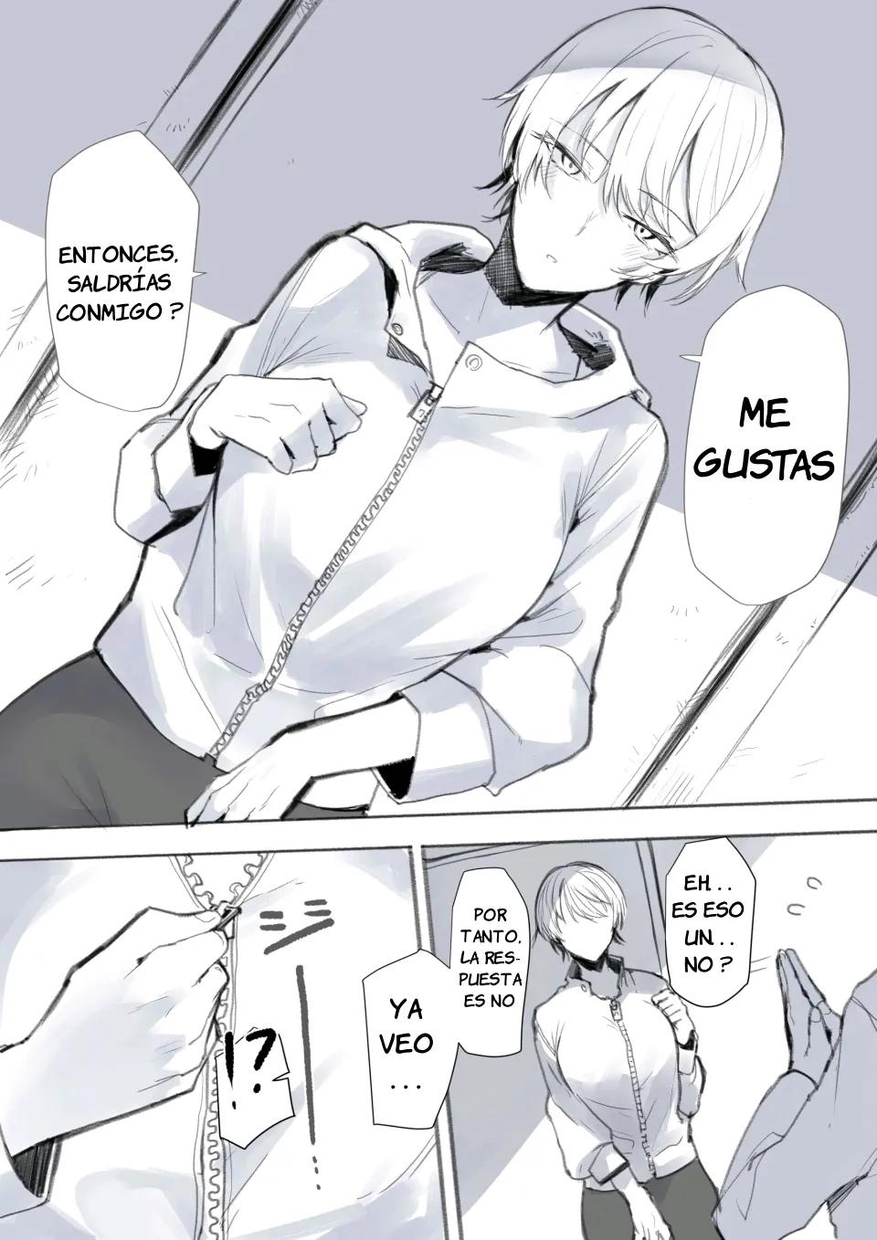 Onnanoko ga Ganbatte Kokuhaku Suru Manga｜Un Manga Sobre una Chica que Hace la Mejor Confesion que Ella Puede page 1 full