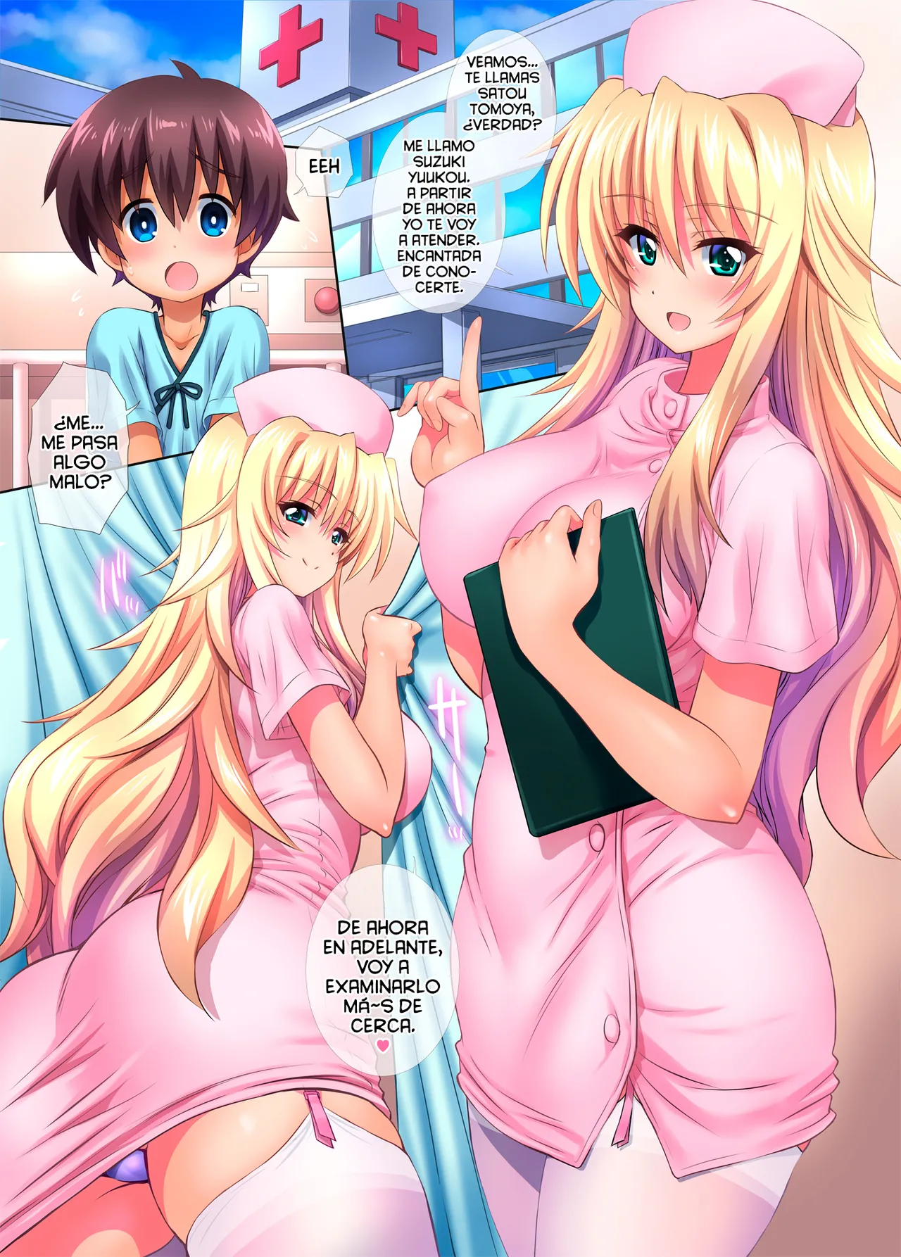 Byouin ni Ittara Ecchi na Nurse no Onee-san ni Kensa sarechatta Hanashi | La vez que fui al hospital y me atendió una onee-san enfermera cachonda page 4 full