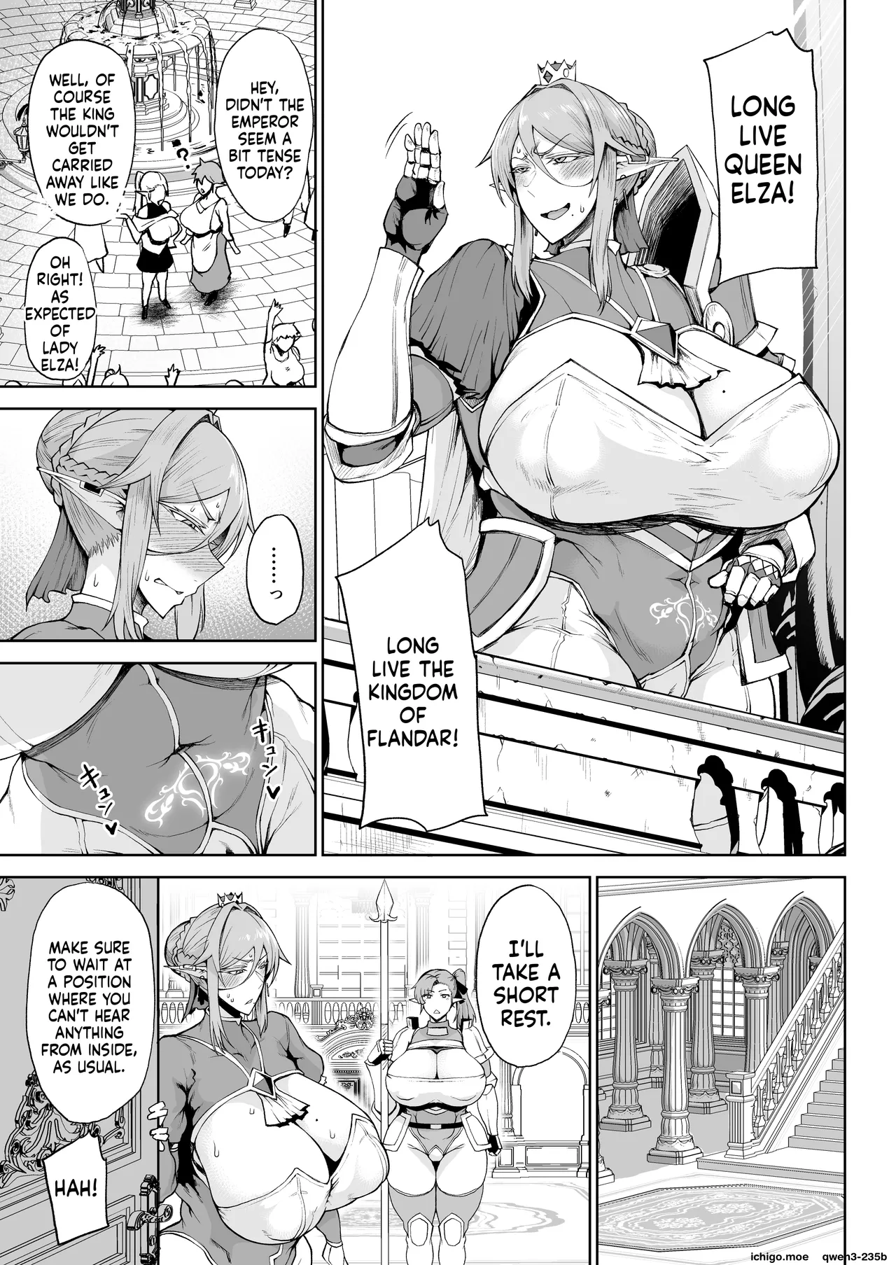 Ouken Sandatsu 2- Royal Power Usurpation❤ ~Ochinpo Ippon de Oukoku Houkai Oukyuu wa Chinpo no Yuenchi❤~ page 12 full