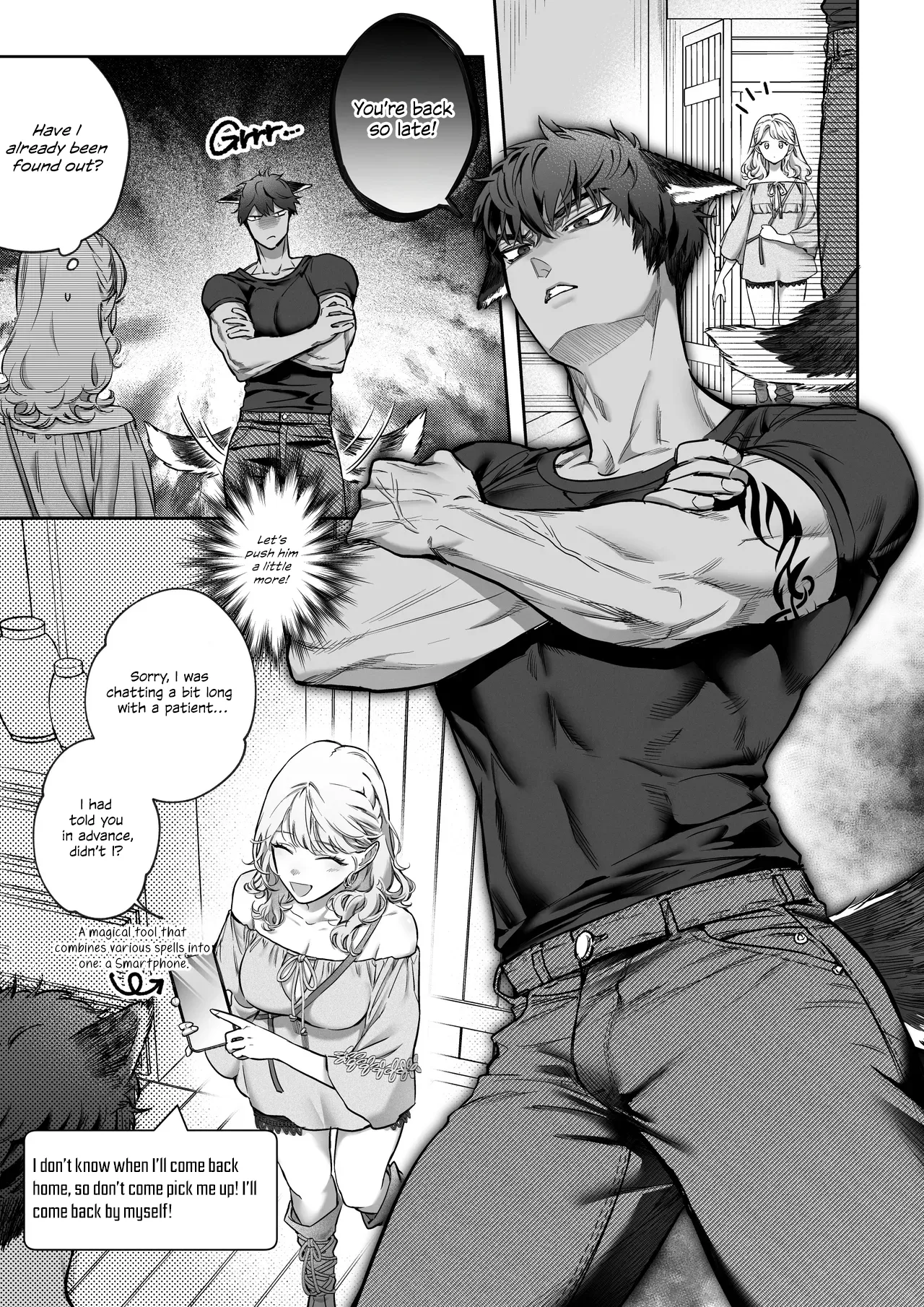 Kahogo na kemonohito kareshi no tanetsuke honki koubi ni kowasa retai | I want to be destroyed by my overprotective beastman boyfriend's serious mating and impregnation page 12 full