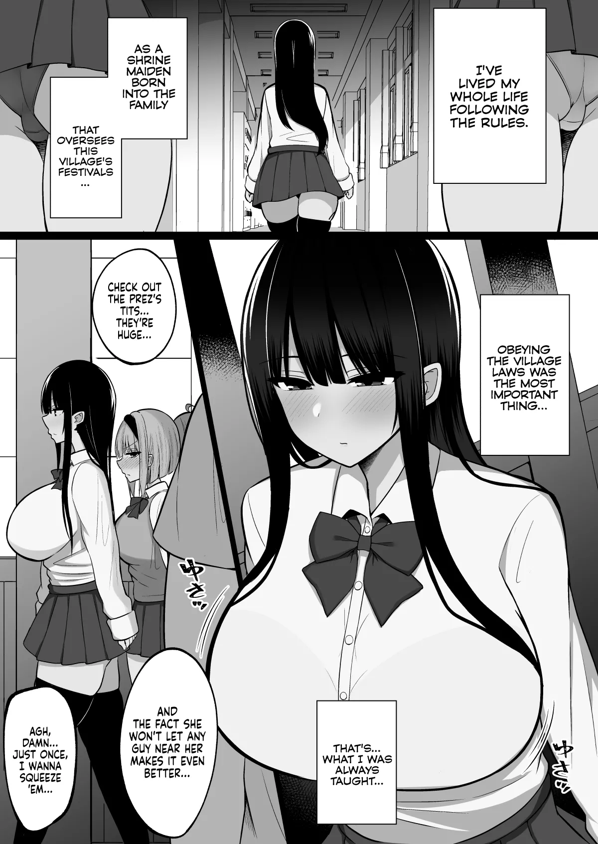 Inshin no Miko 2 ~ Itsumo Majime na Seitokai Chou wa Mura no Orokite de Bokki Chinpo ni Sakaraezu, Dosukebe Fukujuu Chin Kobi Sekkusu Shitetara Seitokai Houkai Shimashita | Priestess of the Lewd God 2: The Always-Serious Student Council President Couldn't Resist Erect Cock Due to Village Custom, and After Having Super-Perverted Submissive Dick-Worshipping Sex, the Student Council Collapsed page 3 full