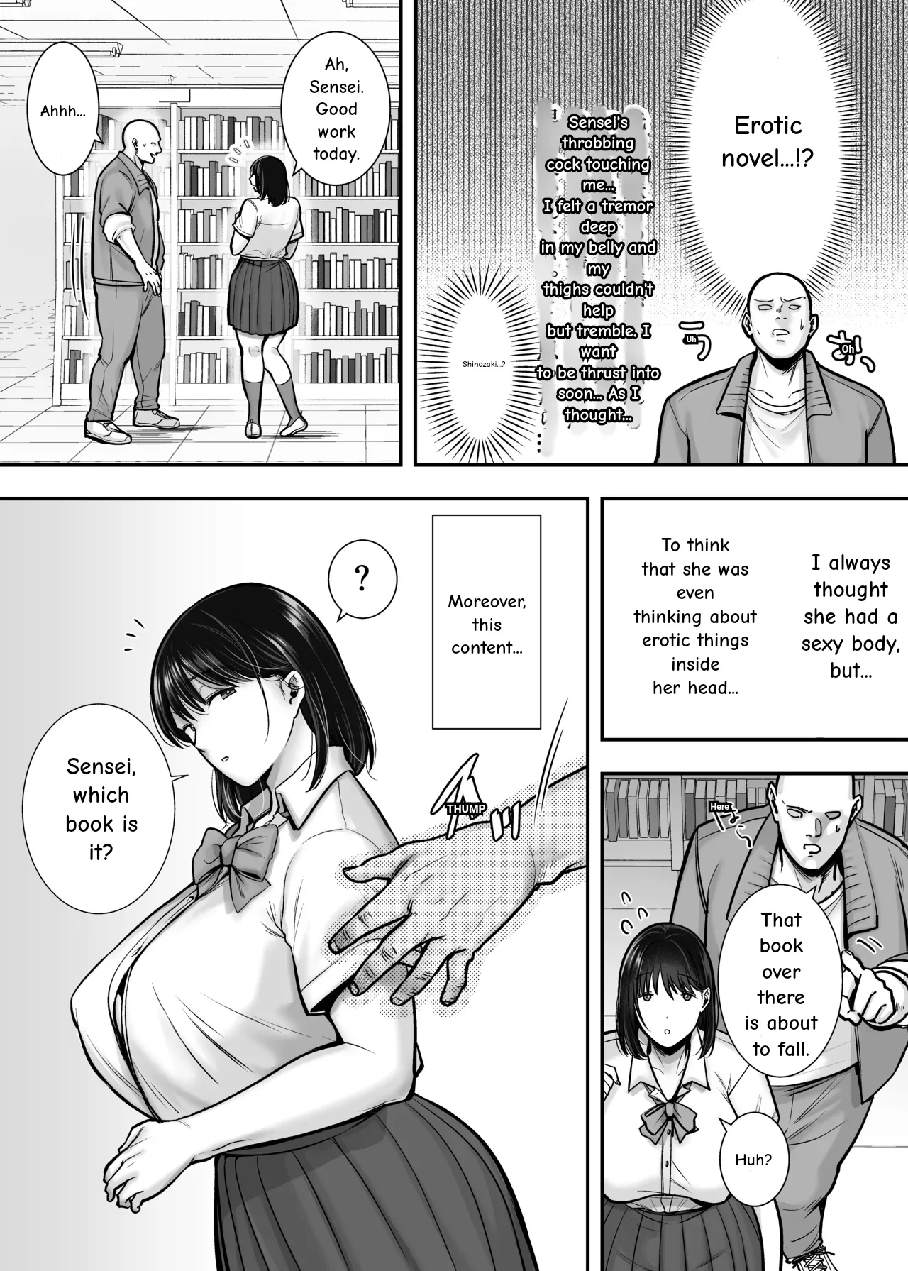 The Busty Literature Girl In Hiding Immoral Lessons in the Library page 4 full