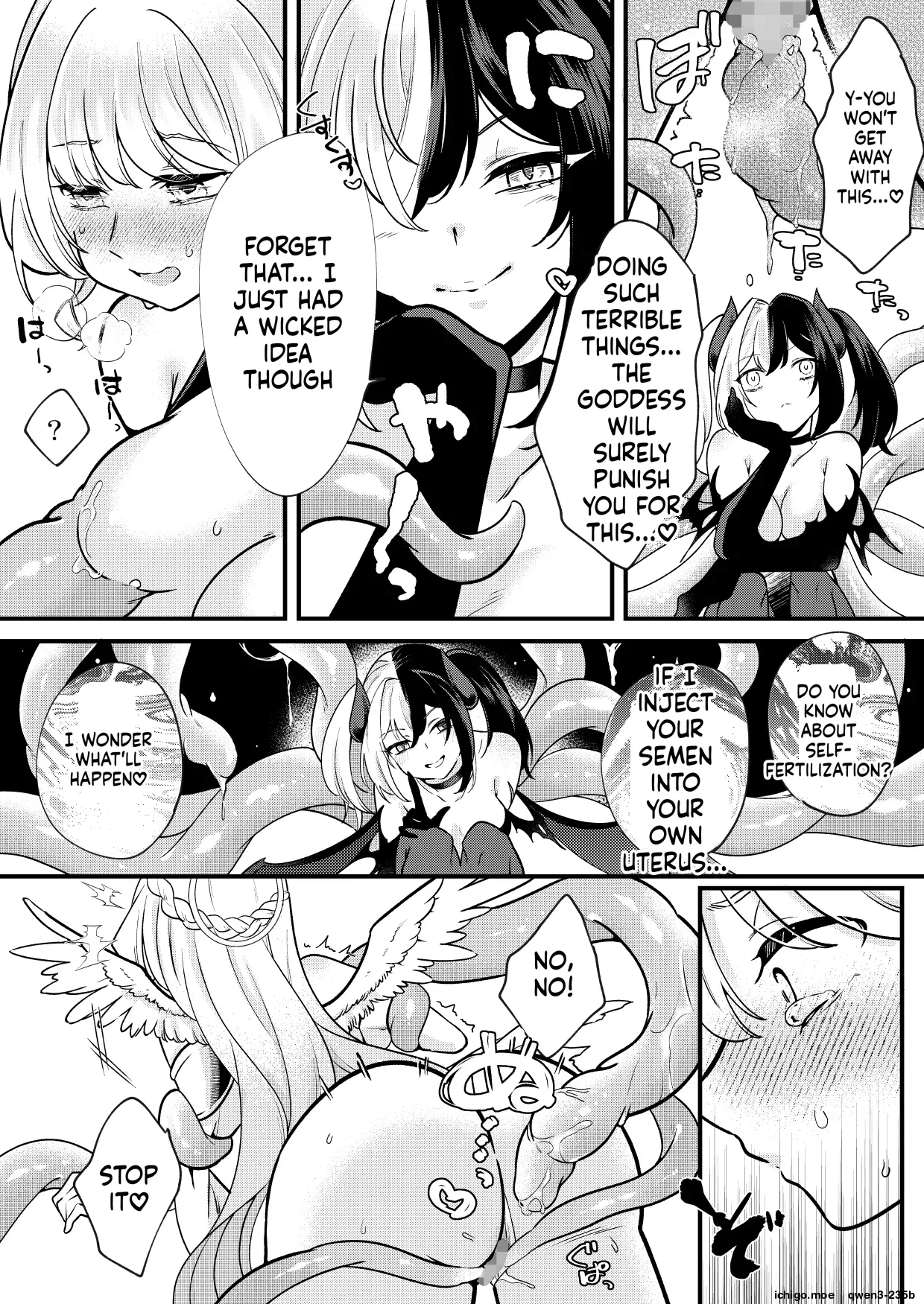 Futanari Tenshi ga Succubus ni Jikakyousei Sareru Ohanashi page 12 full