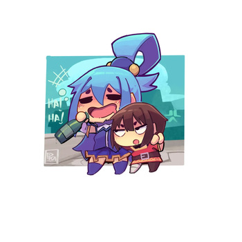 [PixZapix] AquaWhore and FutaMegumi (Konosuba) cover