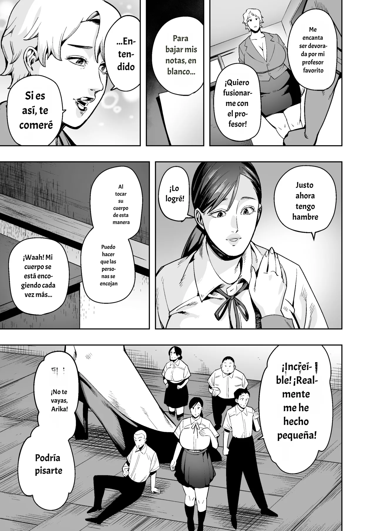 Vore Me!~ Bad students are shrunk and swallowed whole! A huge turd is your grave! spanish page 12 full