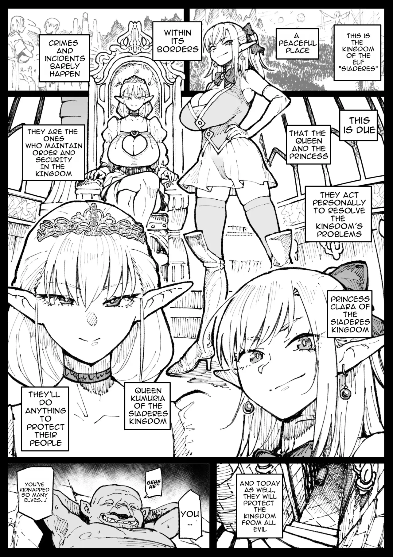High Elf no Joou to Hime ga Seihanzaisha o Korashimeru-teki na Yatsu｜Una historia sobre como la reina y princesa elfas castigan a los criminales sexuales page 3 full