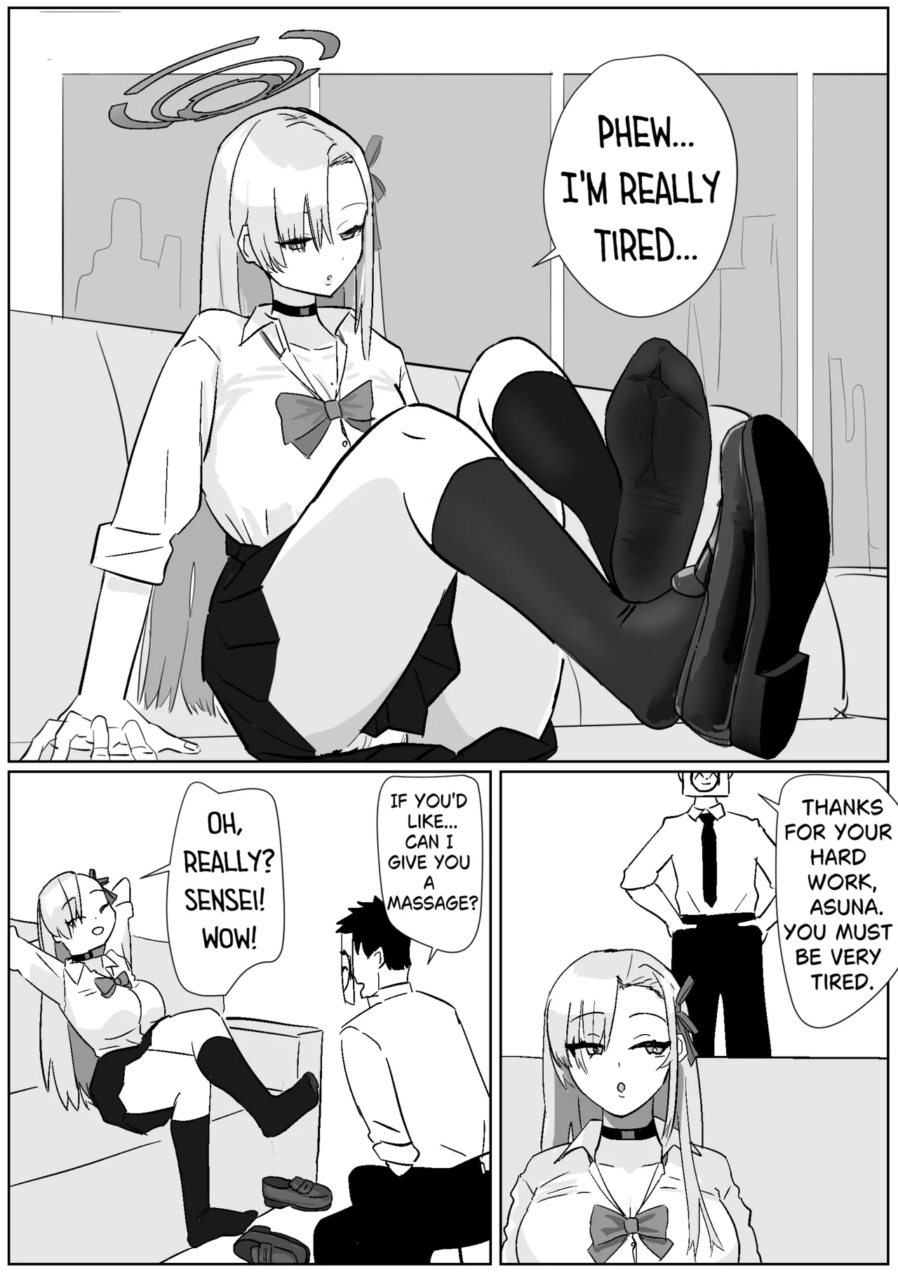 Asuna's Special Treat Socks page 1 full