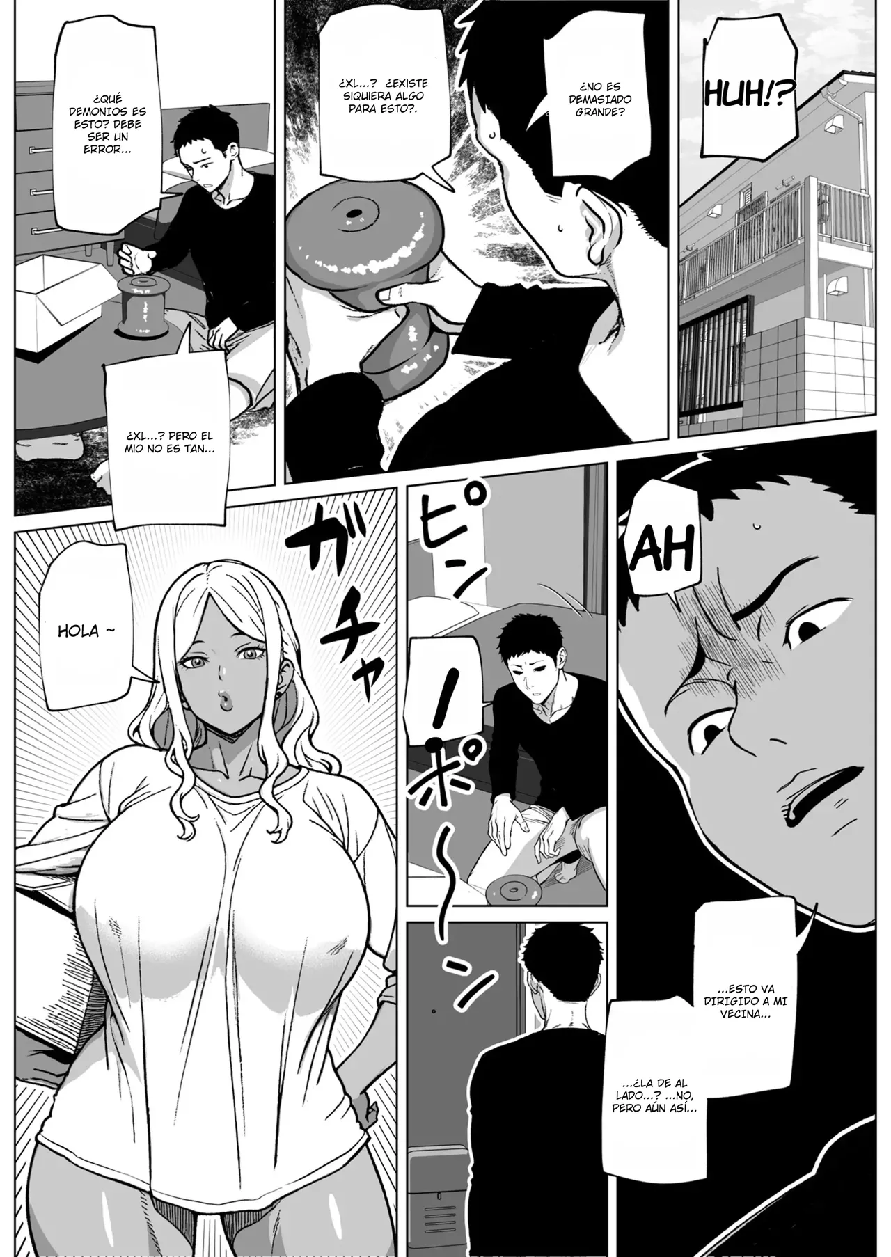 Otonari-san wa Futanari Kuro Gal｜Mi Vecina la Gal Morena Futanari page 2 full
