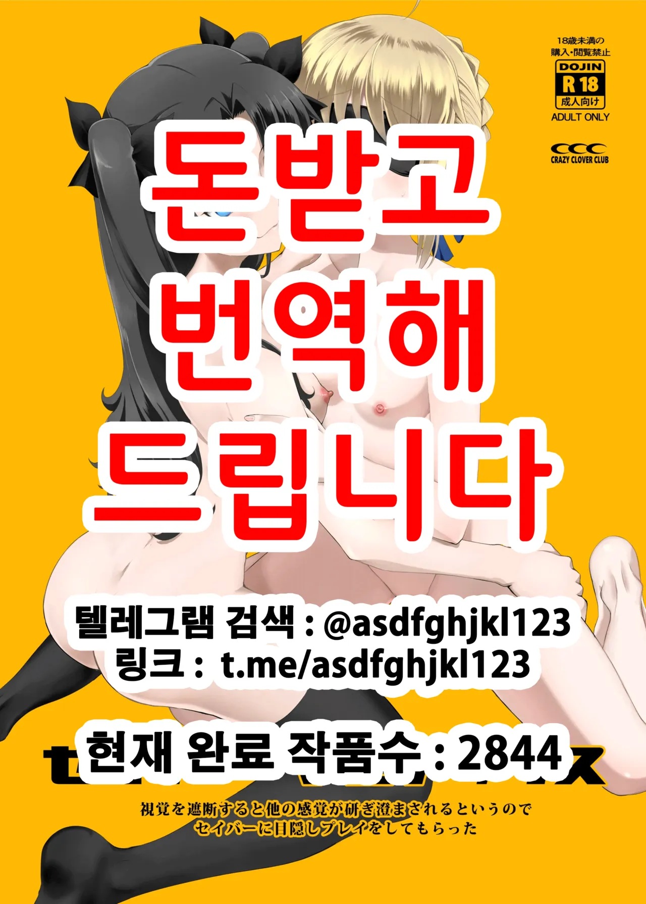 Saber Maniacs Shikaku o Shadan Suru to Hoka no Kankaku ga Togisumasareru to Iu no de Saber ni Mekakushi Play o Shite Moratta | 세이버 마니악스 시각을 차단하면 다른 감각이 예민해진다길래 세이버에게 안대 플레이를 해보았다 page 1 full