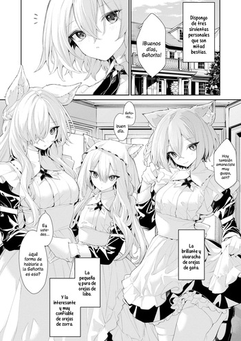 [Zanka] Kemonomimi Maid-san-tachi to Ojou-sama [Spanish] [Nekomi Fansub] cover