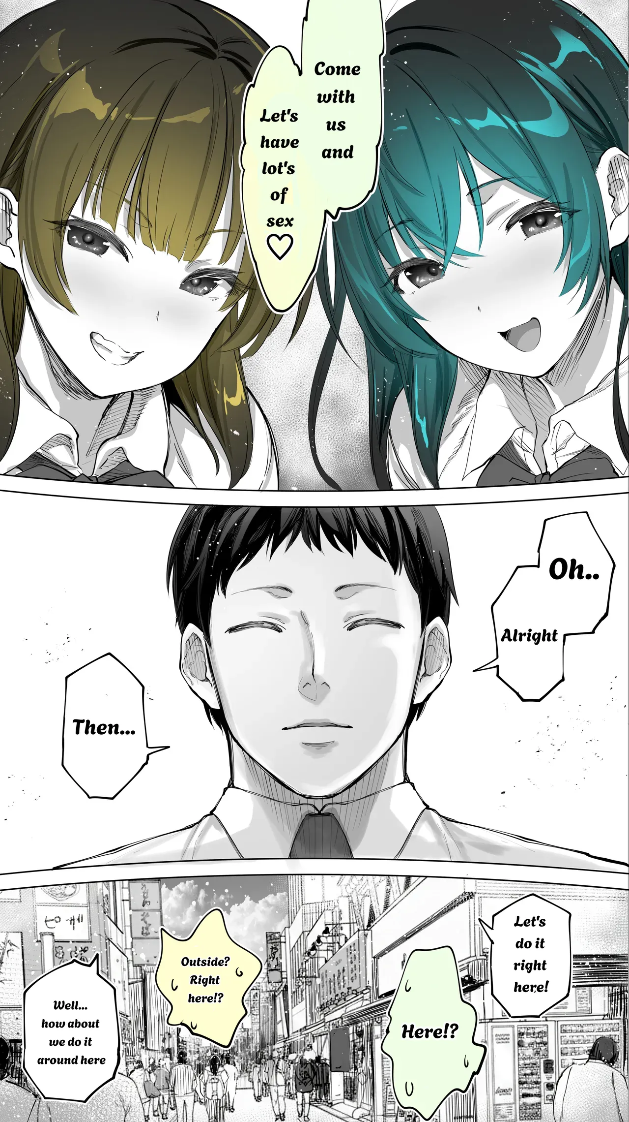 Jimoto no Hame Tomo. ''Kinjo no Niransei Futago C, U'' Mumou-ban｜My Hometown Fuck buddy. "Twin sisters C and U from the neighborhood" page 11 full