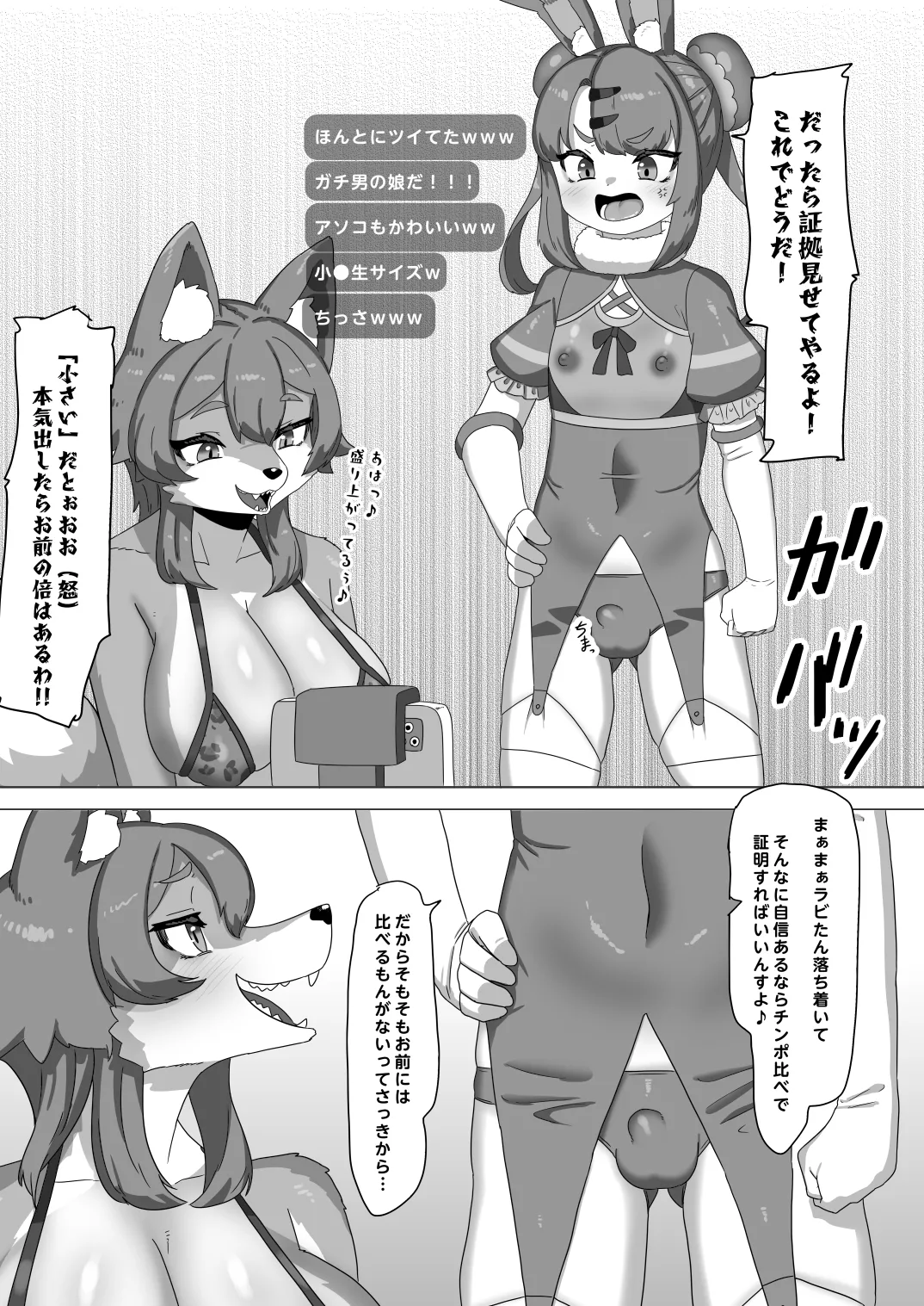 Futanari Ookami Gal wa Usagi Otokonoko Layer to Collab Haishin Suru!? page 11 full