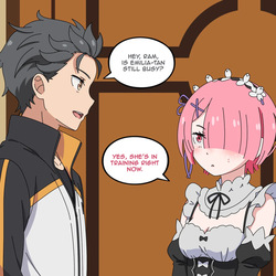 Rezero Emilia x Roswaal x Rem
