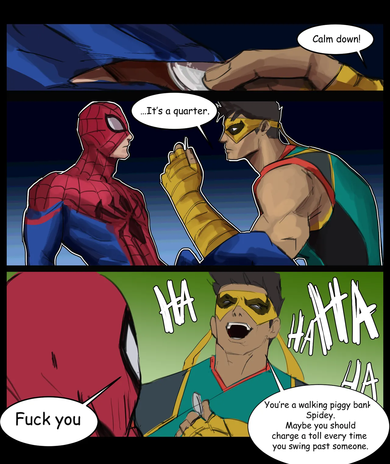 Something in your pant - IronFrist X Spiderman page 4 full