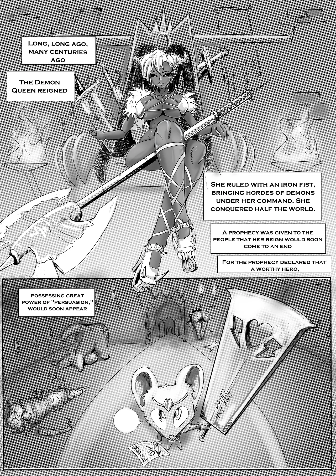 The Hero Mouse and  Demon Queen page 1 full