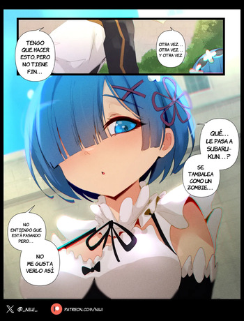 [Niui] Terapia Después del Anochecer - Rem x Subaru (Re׃Zero kara Hajimeru Isekai Seikatsu) [Spanish] [JFairy Traslate] cover