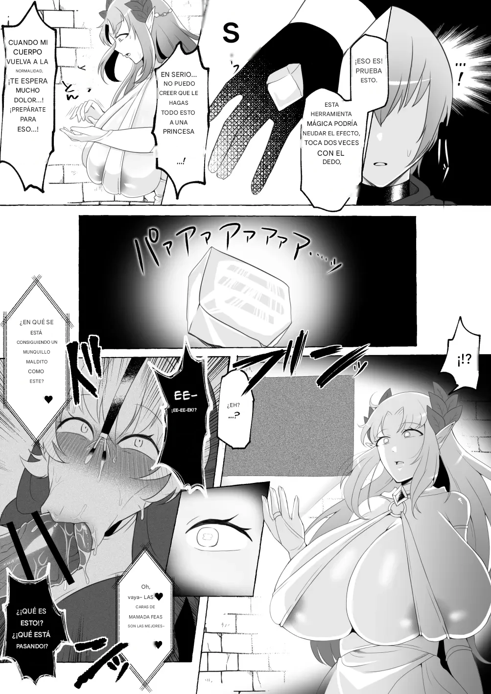 Mikudashiteta Otoko Ika no Gehin Chinpo Nou ni Natte Elf Bijo-tachi ni Nakadashi Shimakutta Ageku Shasei no Tame ni Buzama Sarashite Daiji na Kuni made Horoboshichau Hanashi Español page 9 full