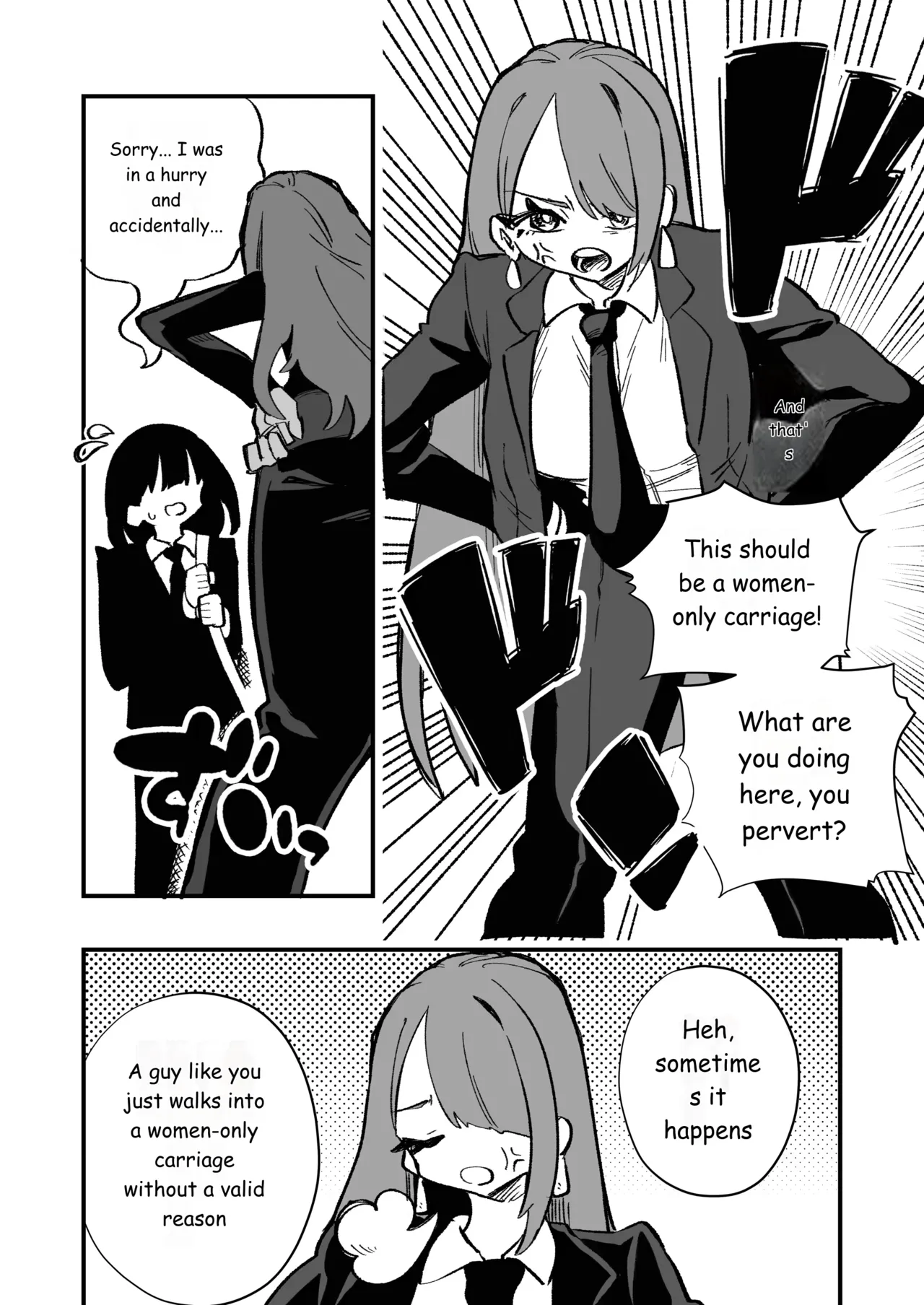 Forced Cross-Dressing in a Women-Only Carriage page 5 full