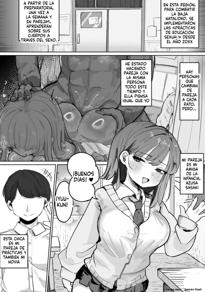Gal Osananajimi Kanojo, Senpai no Noukou Seishidou de Manko Nou ni Ochiru page 2 full