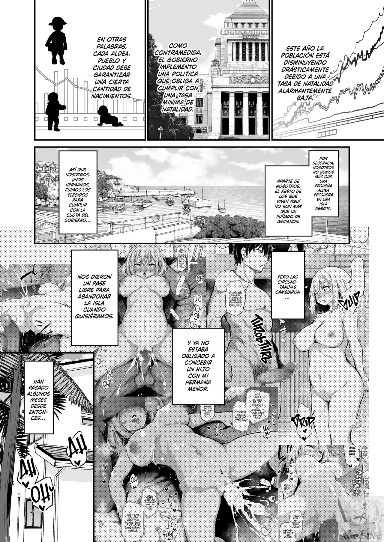 Imouto Haramasenai to Derarenai Shima 2 | Una Isla de la Que no Puedo Salir a Menos Que Embarace a mi Hermana 2 page 3 full