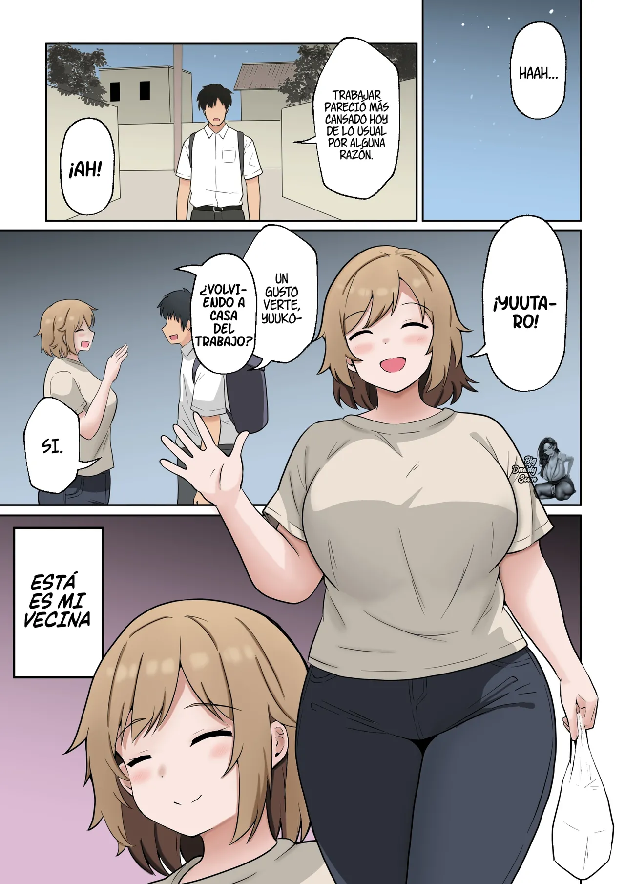 Apart no Otonari-san ga Yarasete Kureru Hanashi｜Mi Vecina De Al Lado Me Deja Follarla page 2 full