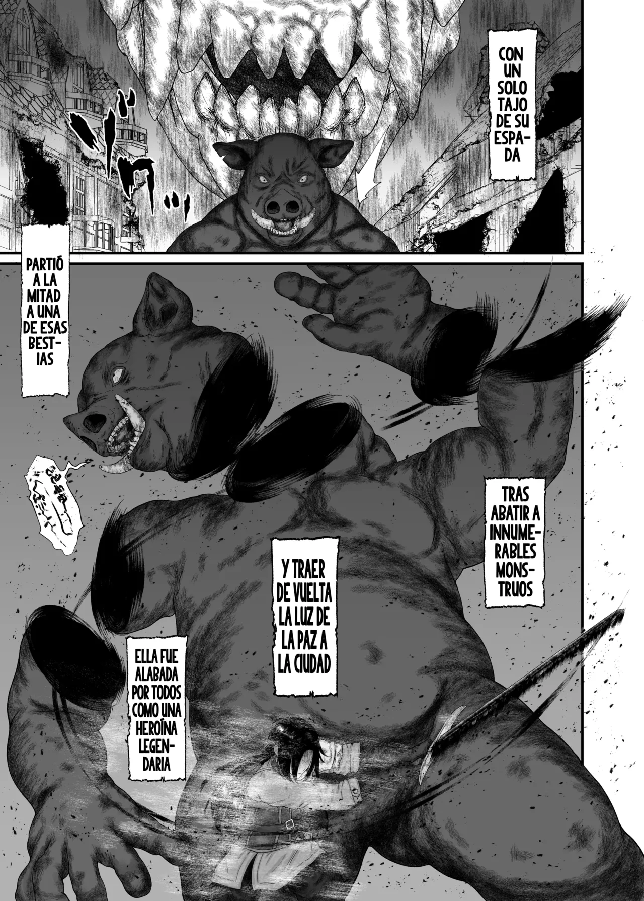 Nagachichi Onna Kishi  Kuso Deshi ni Hamerareru｜La caballero de enormes pechos  es engañada y follada por el idiota de su discípulo page 6 full