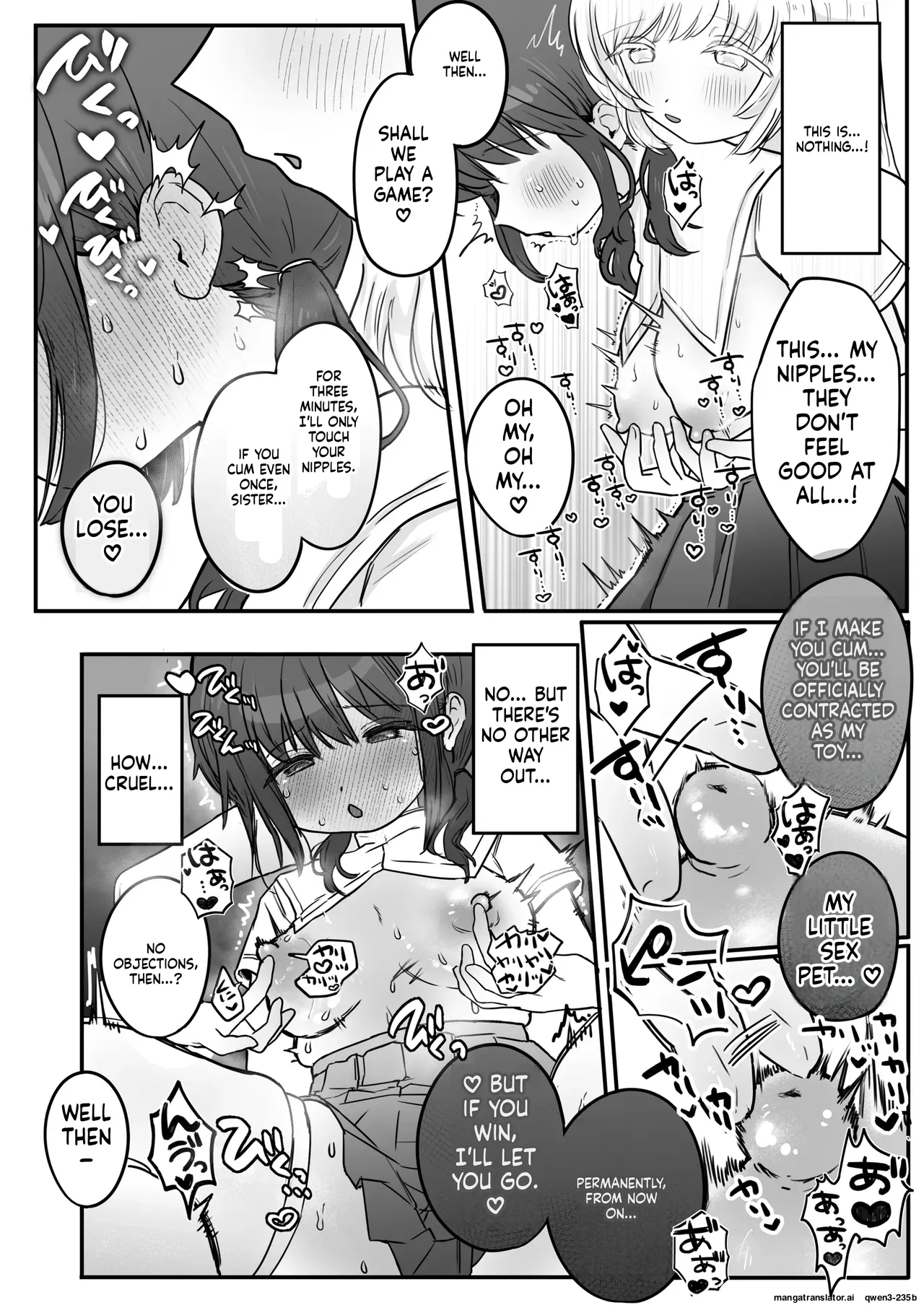 Chikubi Renzoku Zecchou Batsu Game! ~ Yuutousei Sister ga Succubus no Sex Pet ni Naru Made~ page 6 full
