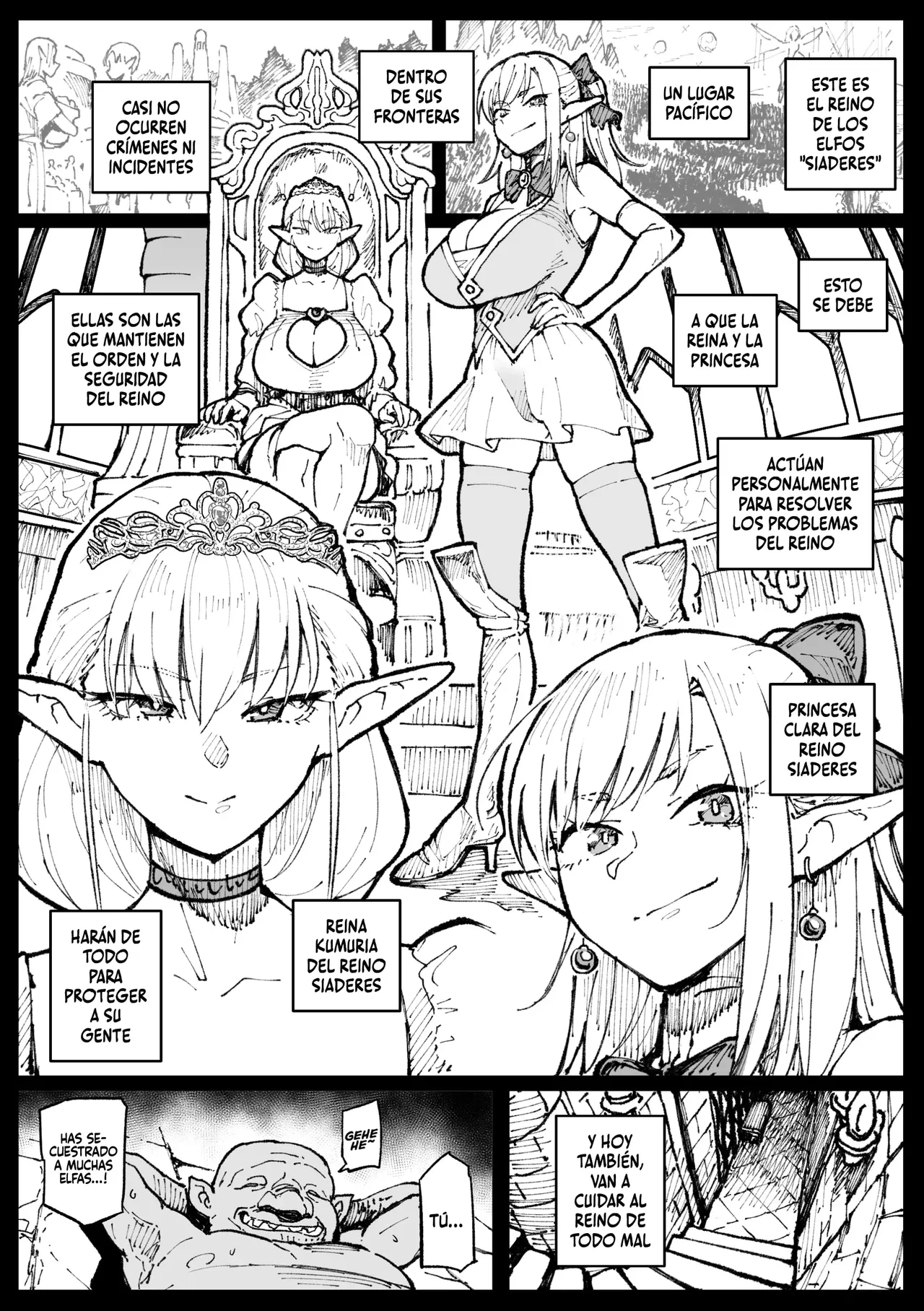 High Elf no Joou to Hime ga Seihanzaisha o Korashimeru-teki na Yatsu｜Una historia sobre como la reina y princesa elfas castigan a los criminales sexuales page 3 full