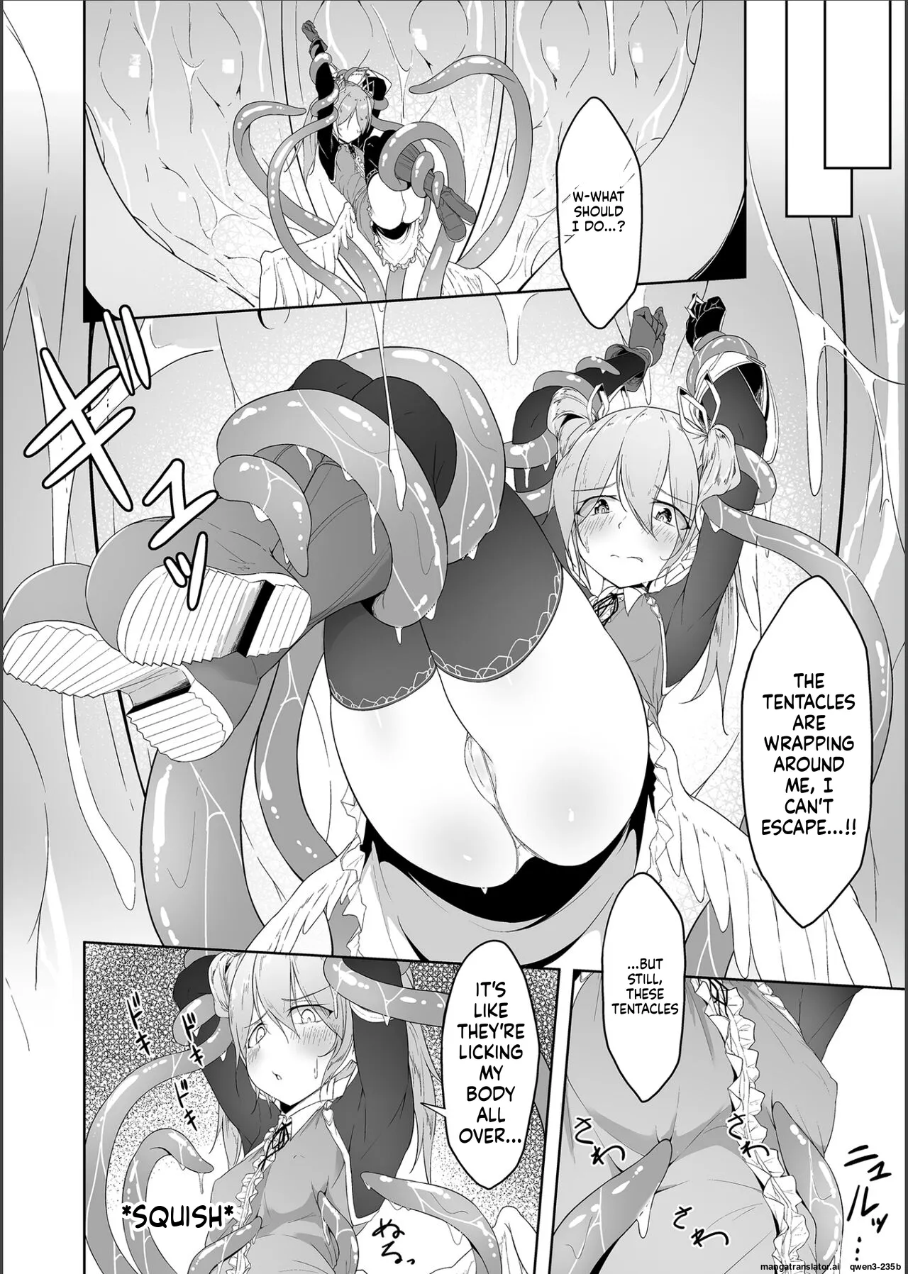 Tenshi Ririeru-chan ga Shokushu Monster ni Tsukamatte Shokushu Akume de Kairakuni Otosareru Made page 11 full