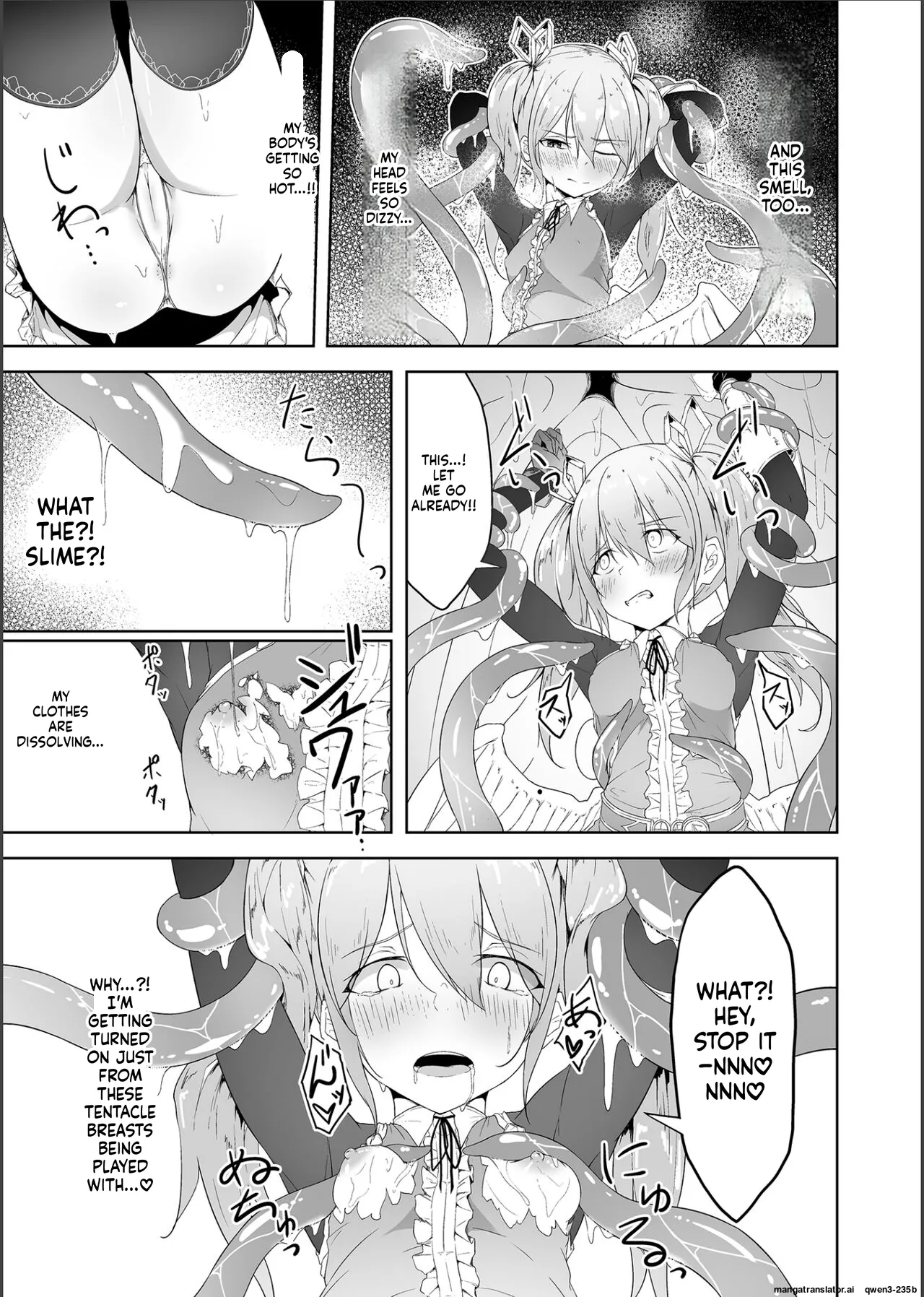 Tenshi Ririeru-chan ga Shokushu Monster ni Tsukamatte Shokushu Akume de Kairakuni Otosareru Made page 12 full