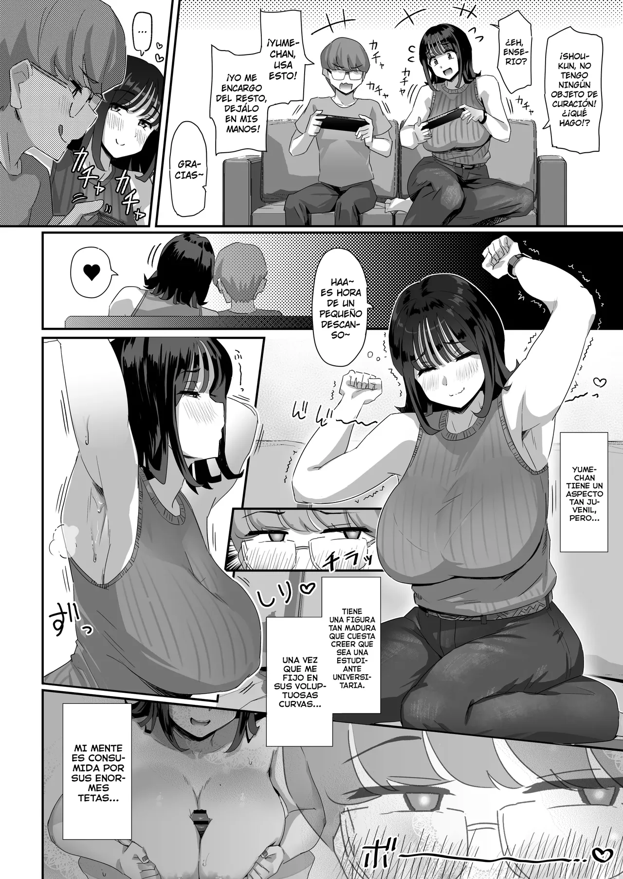 Keitai de Muchimuchi na Chounyuu JD ni Chinpo o Shigoki Agete Morau Hanashi | La Historia De Como Una Chica Con Un Cuerpo Erótico Y Tetas Enormes Entreno Mi Pene page 9 full