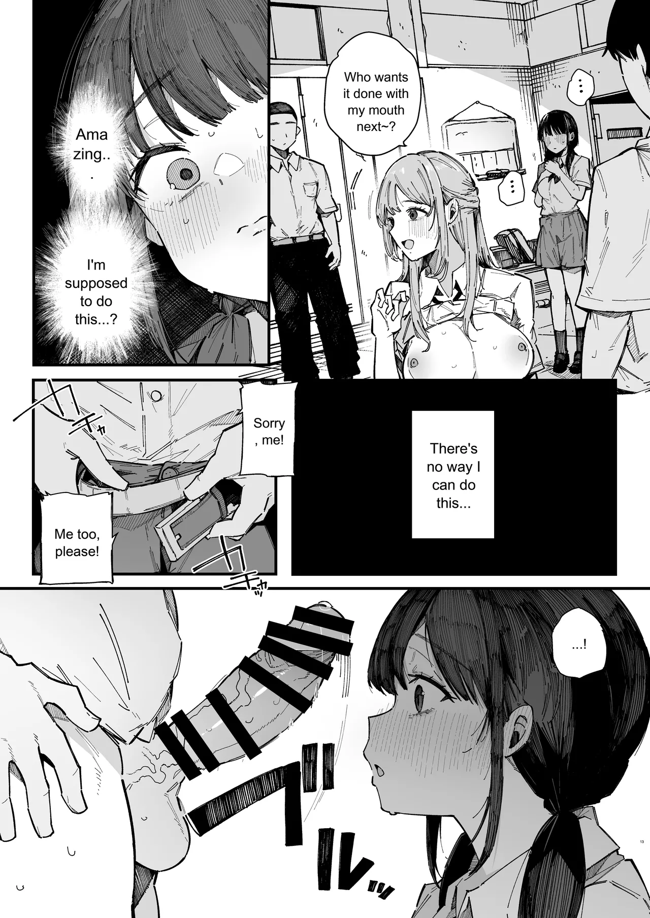A story about a shy childhood friend who can’t say no and ends up being put in charge of handling sexual needs. page 12 full