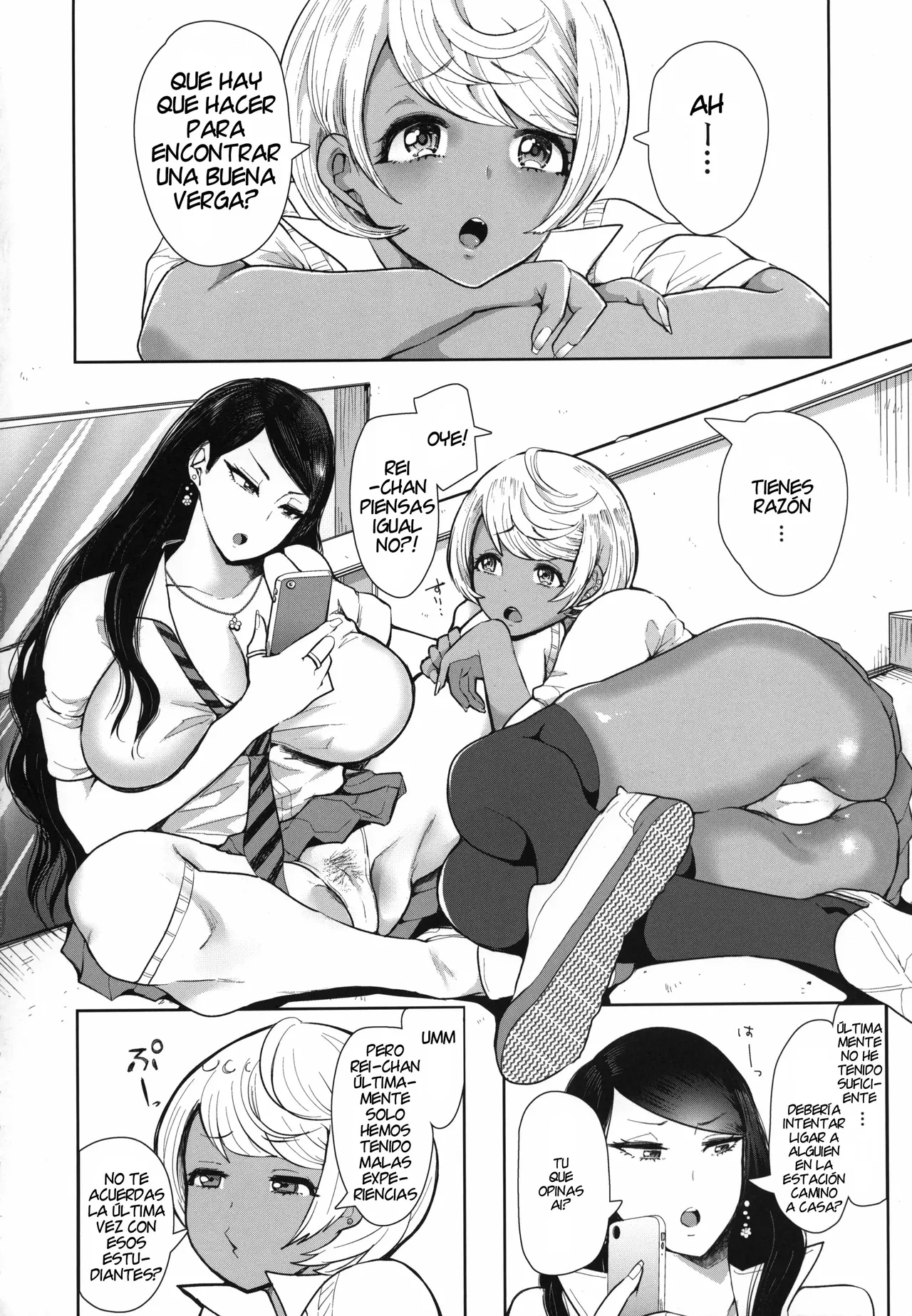 Shirokuro Gal Senpai's ga Ecchi o Kongan Shite Kita!!! | Mis senpais GALS me ruegan tener sexo con ellas!!! page 4 full